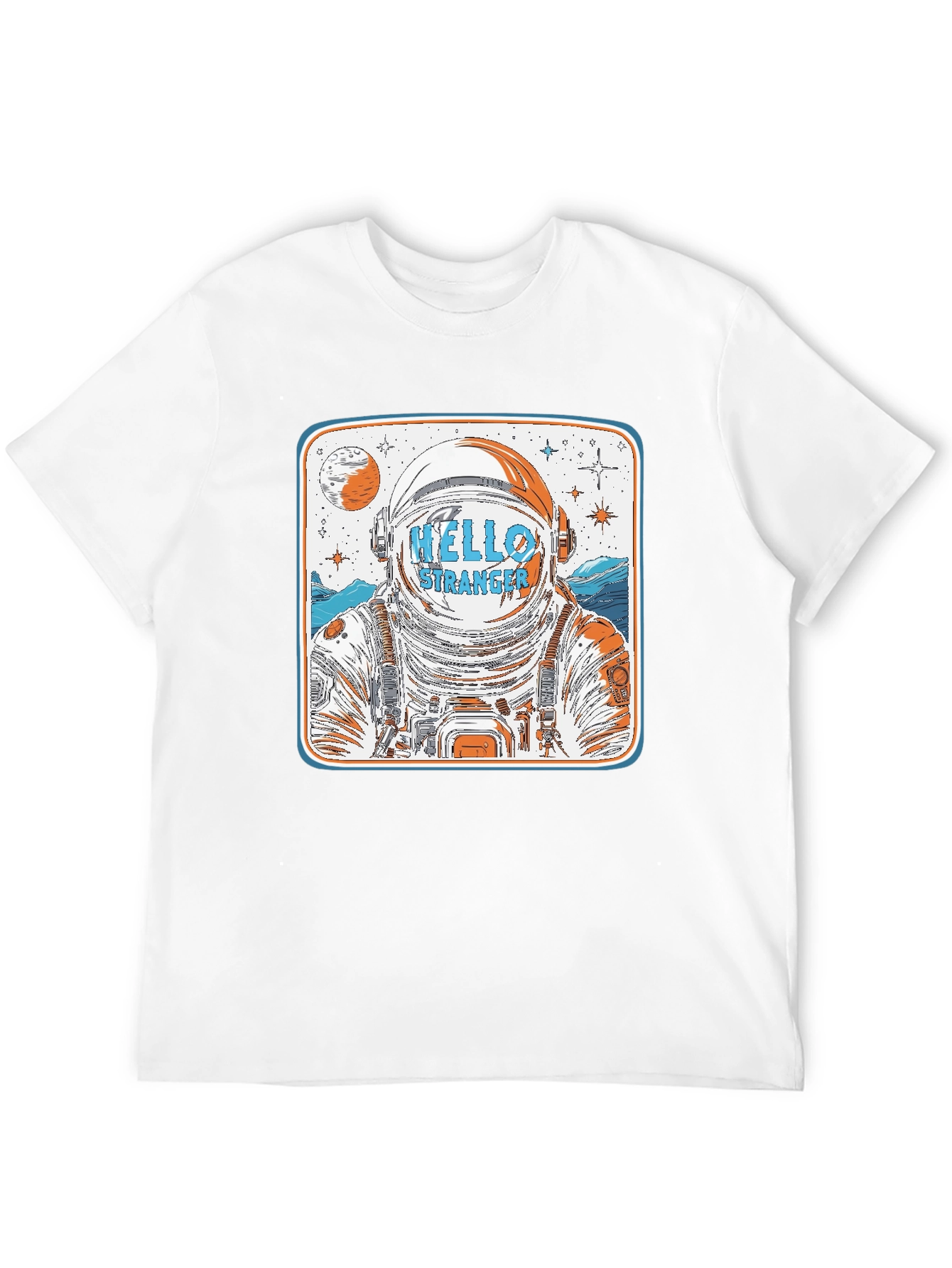 Hello Stranger Astronaut Graphic T-Shirt