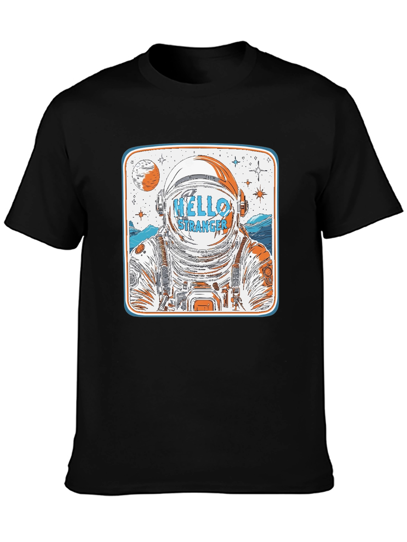 Hello Stranger Astronaut Graphic T-Shirt