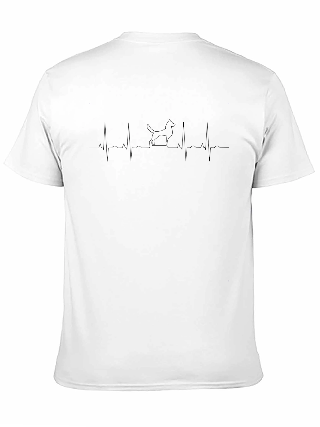 Dog Heartbeat T-Shirt - Black
