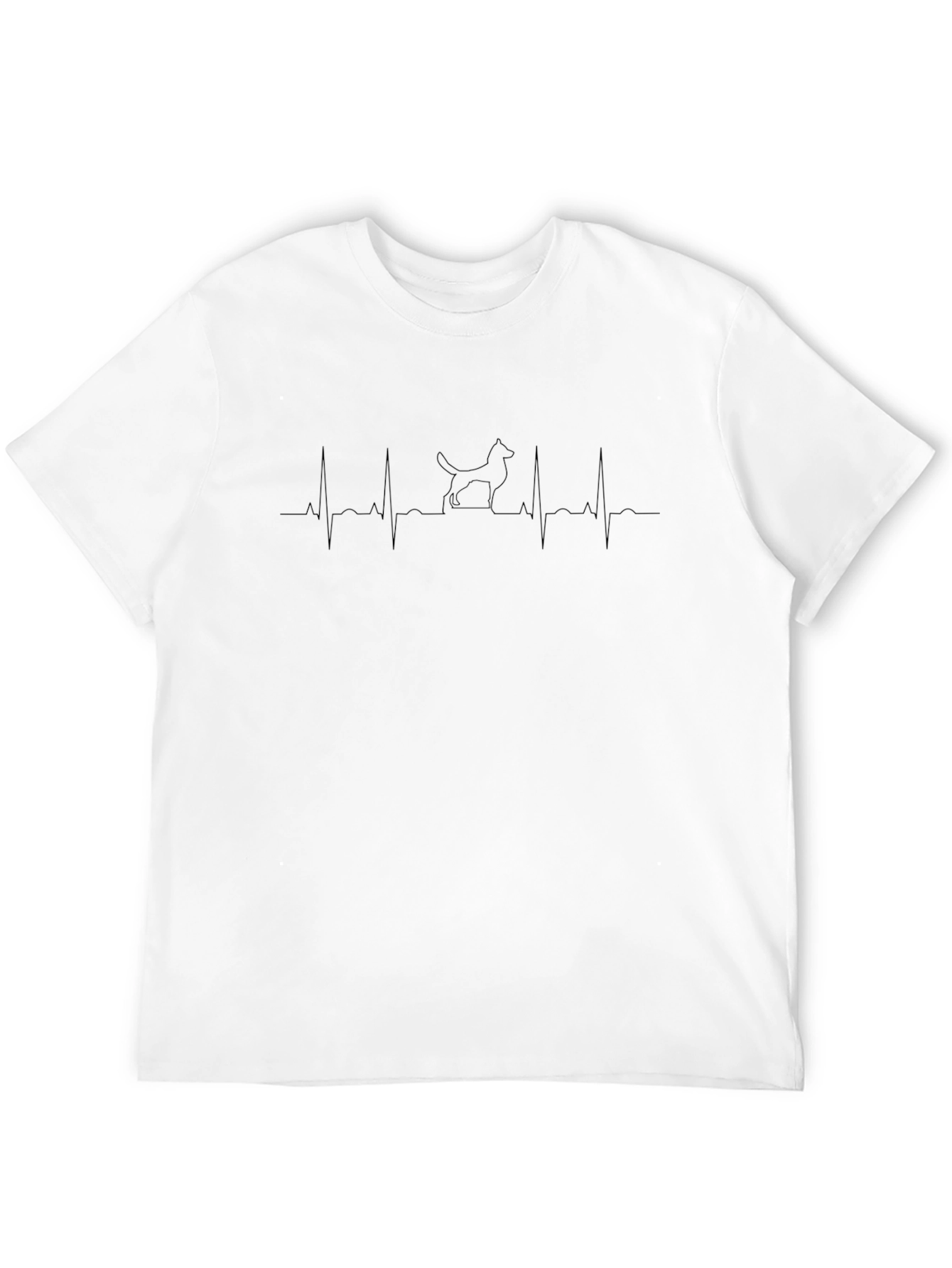 Dog Heartbeat T-Shirt - Black