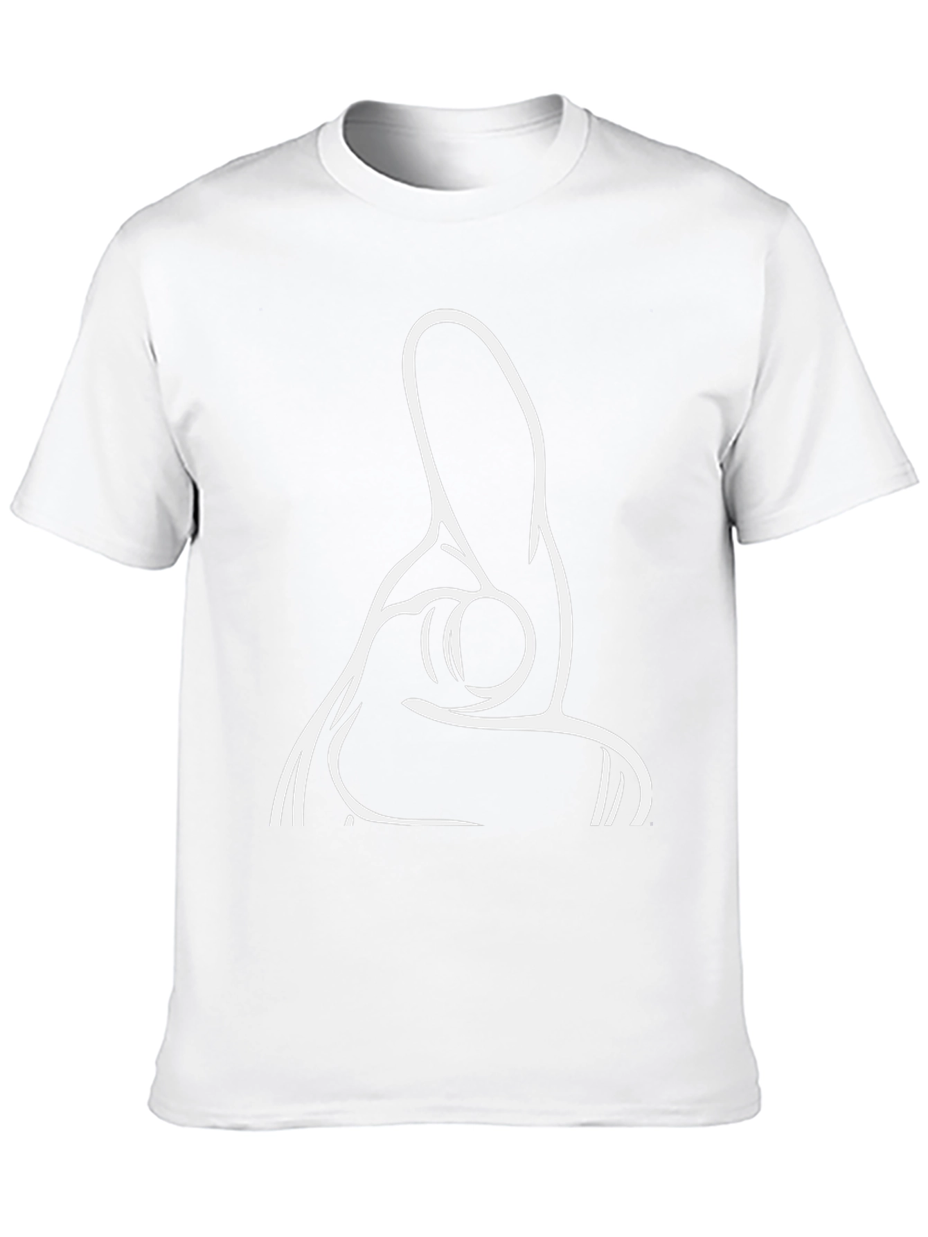 Pointing Finger Graphic Tee - Black Cotton T-Shirt