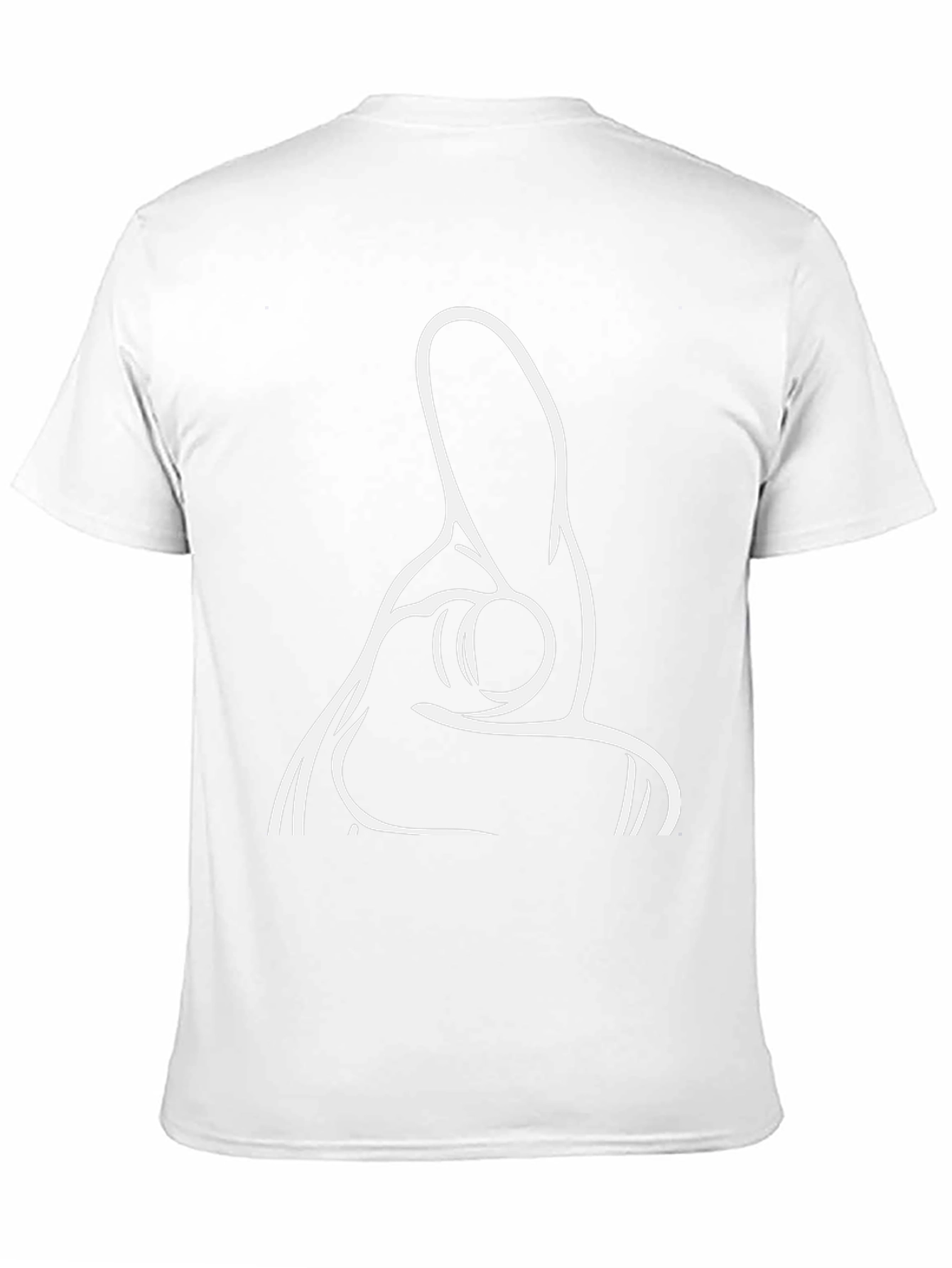 Pointing Finger Graphic Tee - Black Cotton T-Shirt