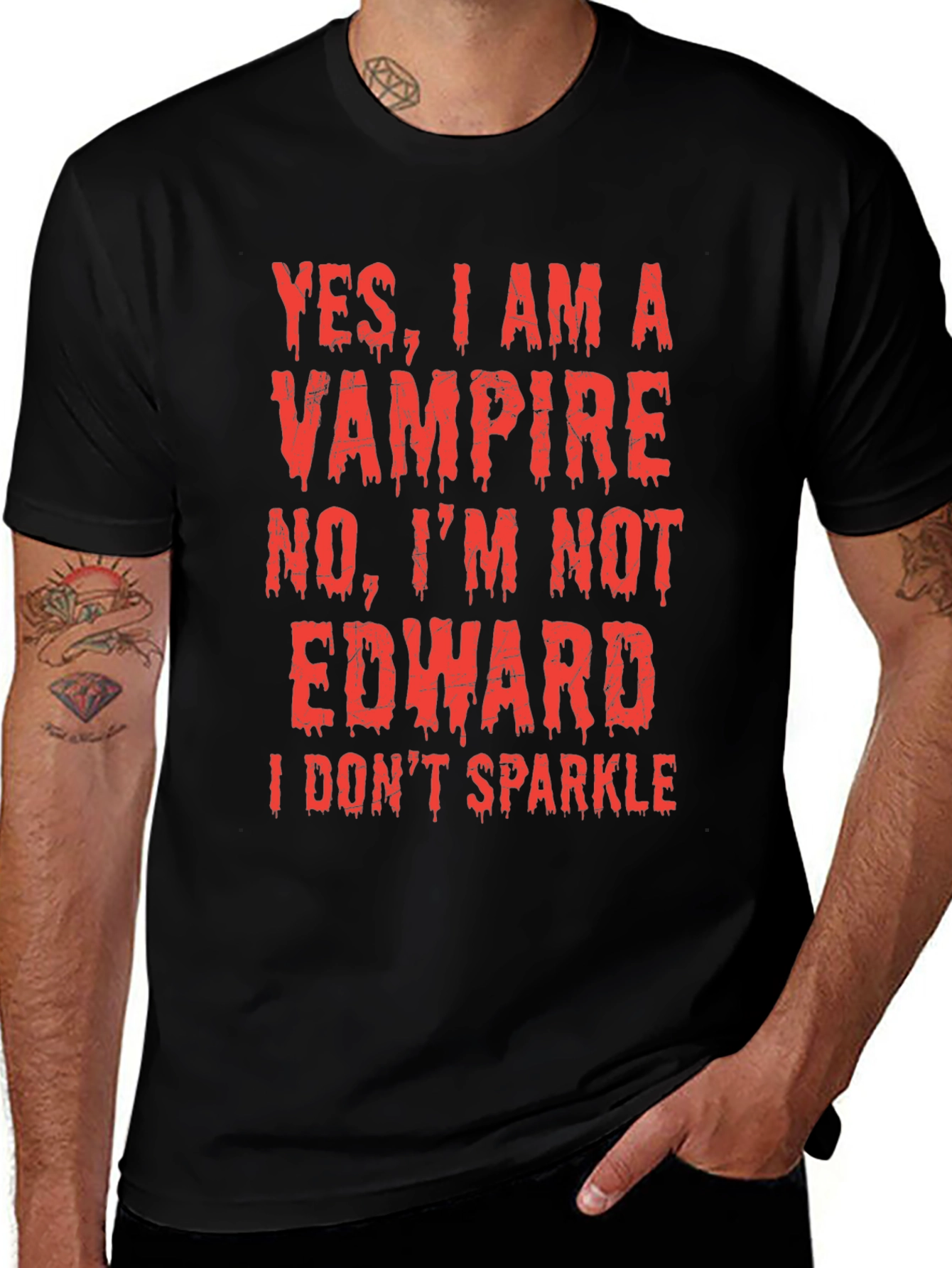 Funny Vampire T-Shirt - No Edward I Dont Sparkle