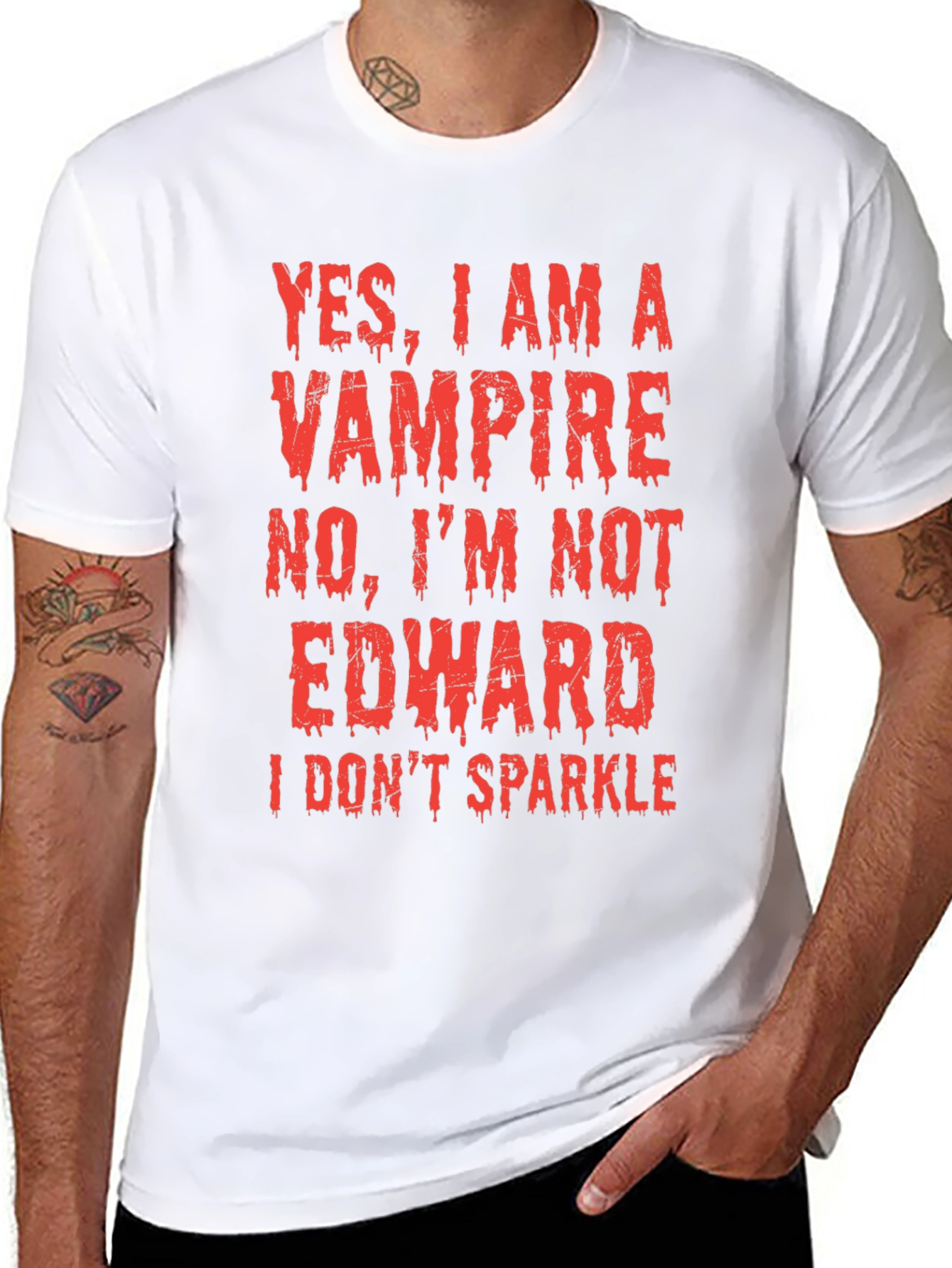Funny Vampire T-Shirt - No Edward I Dont Sparkle