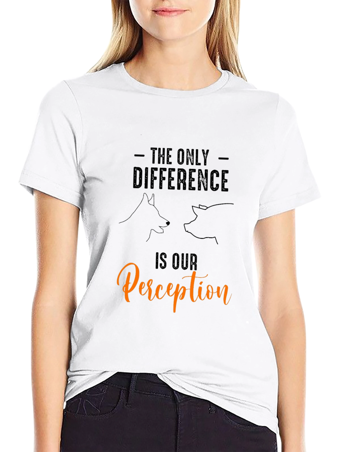 Dog & Pig Perception T-Shirt - Animal Lover Tee