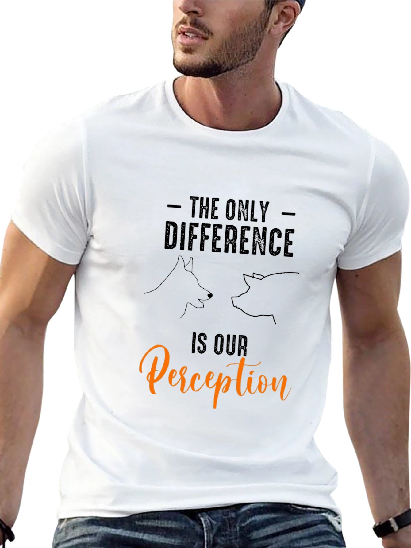 Dog & Pig Perception T-Shirt - Animal Lover Tee