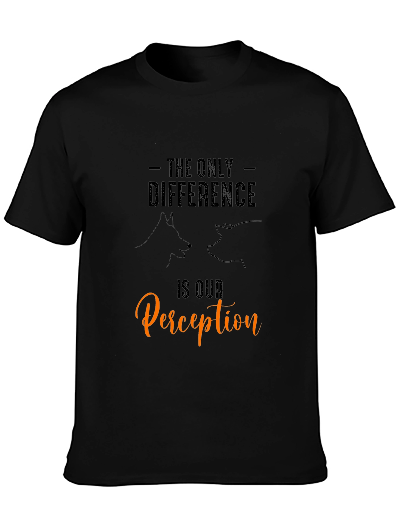 Dog & Pig Perception T-Shirt - Animal Lover Tee