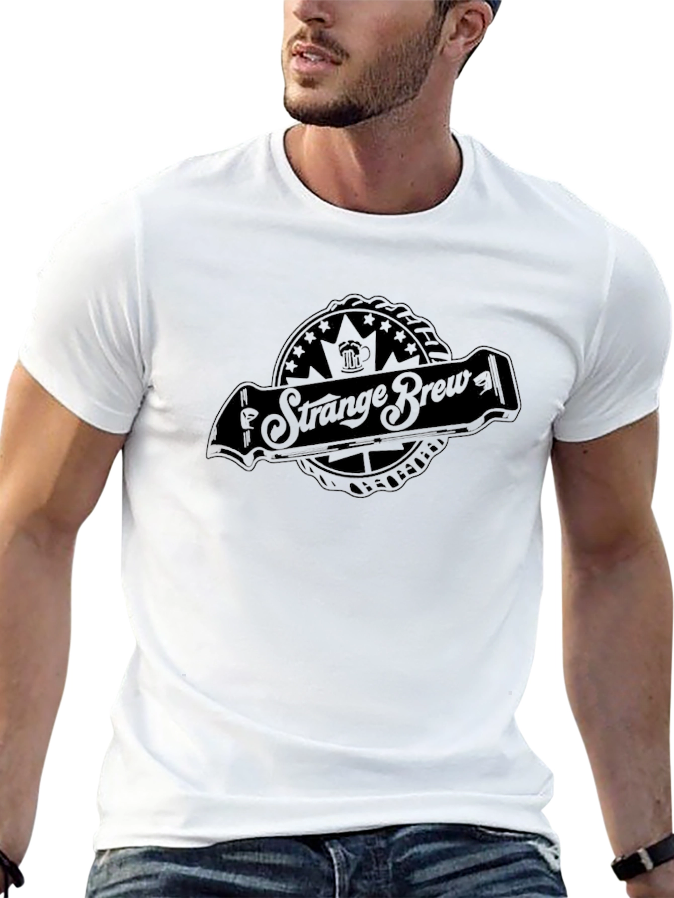Strange Brew Black T-Shirt - Cool Graphic Tee