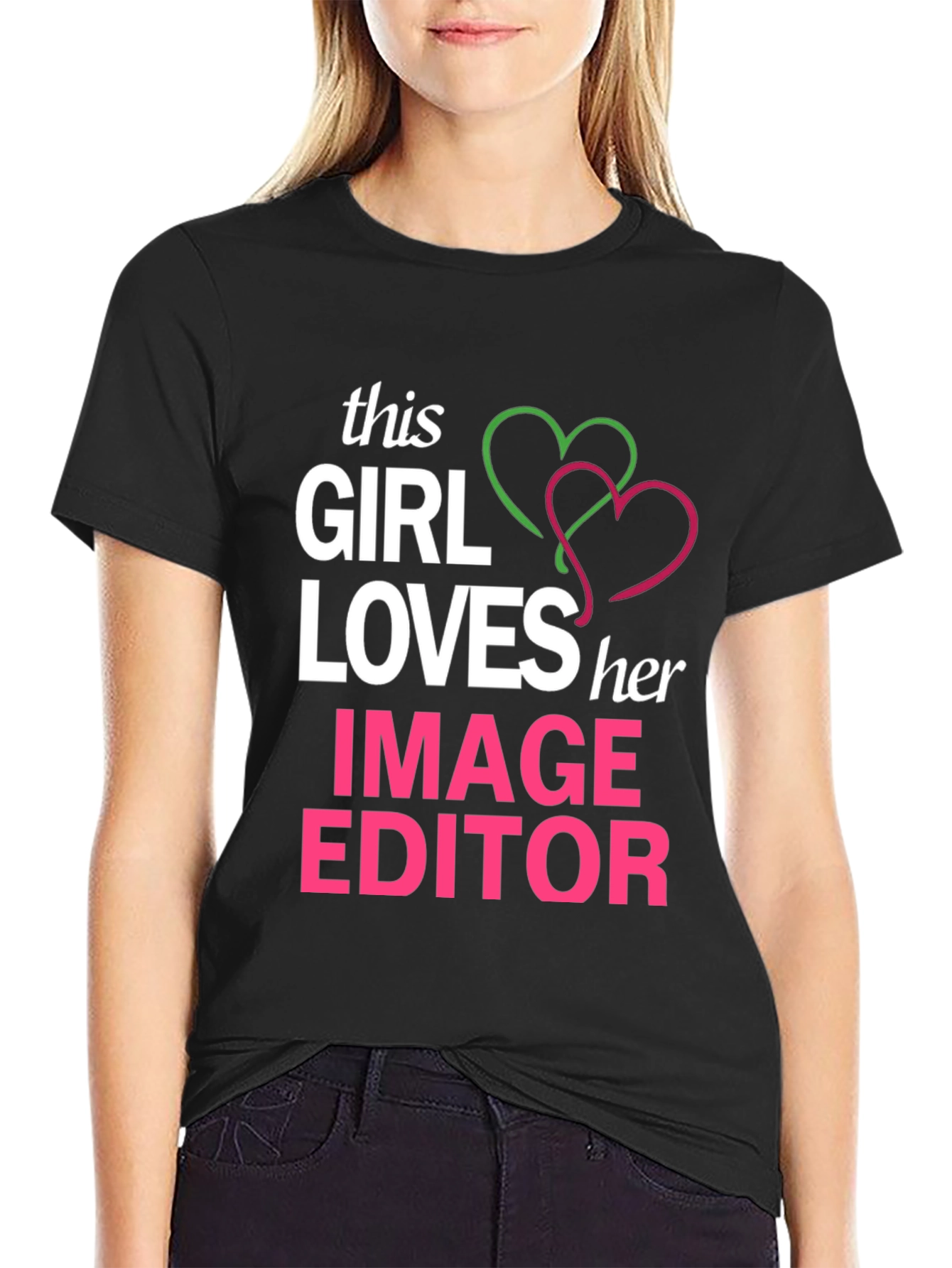 Girl Loves Image Editor Graphic T-Shirt