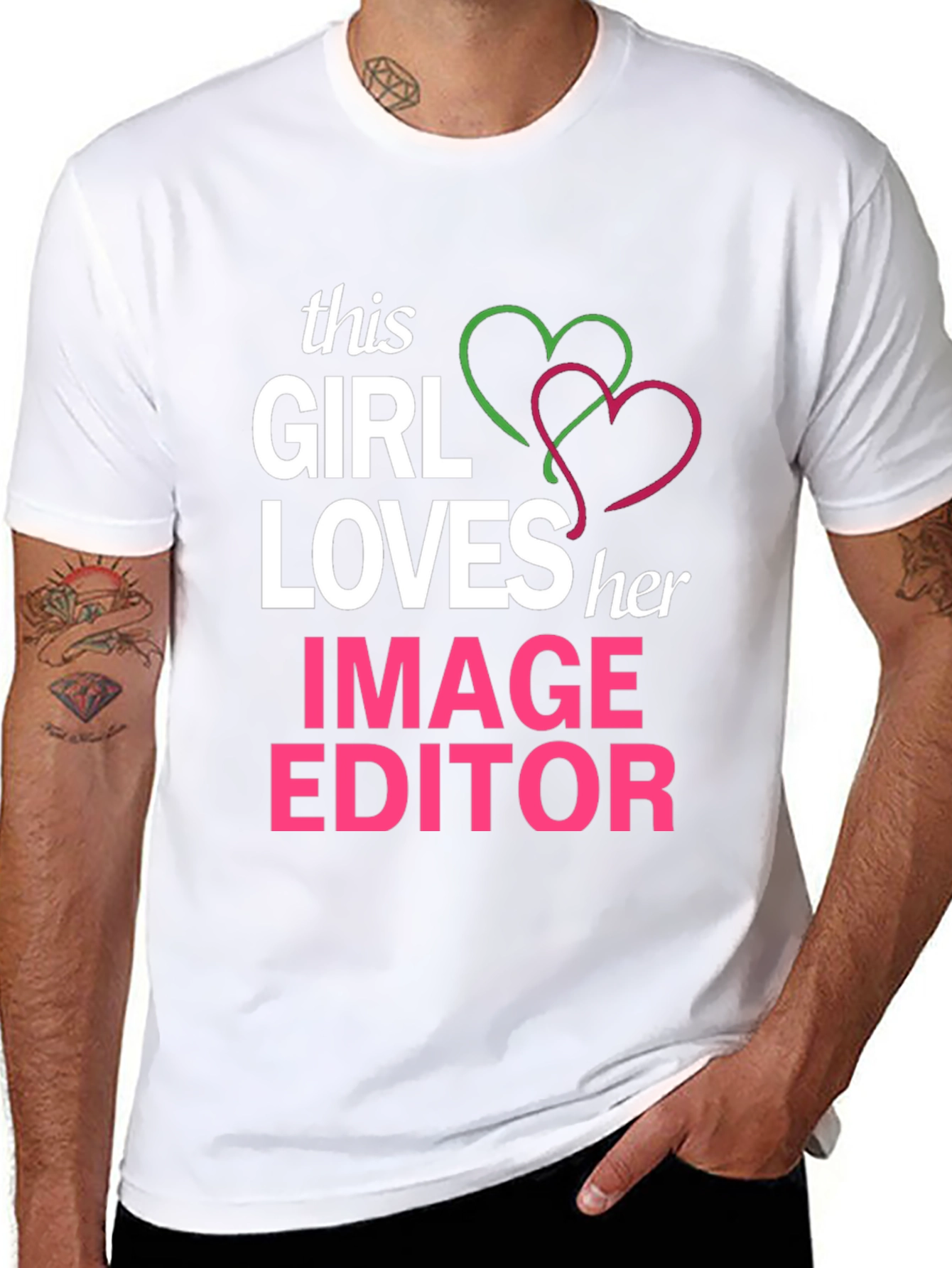 Girl Loves Image Editor Graphic T-Shirt