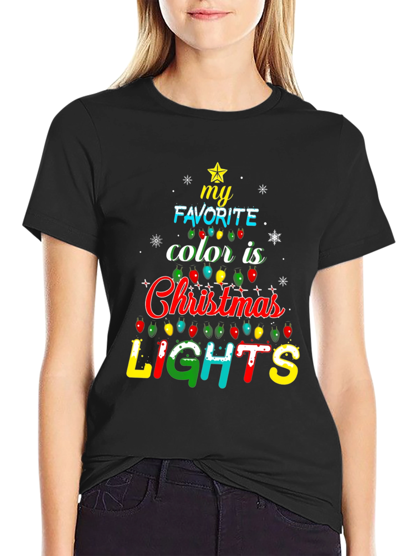 Christmas Lights T-Shirt - Holiday Festive Tee