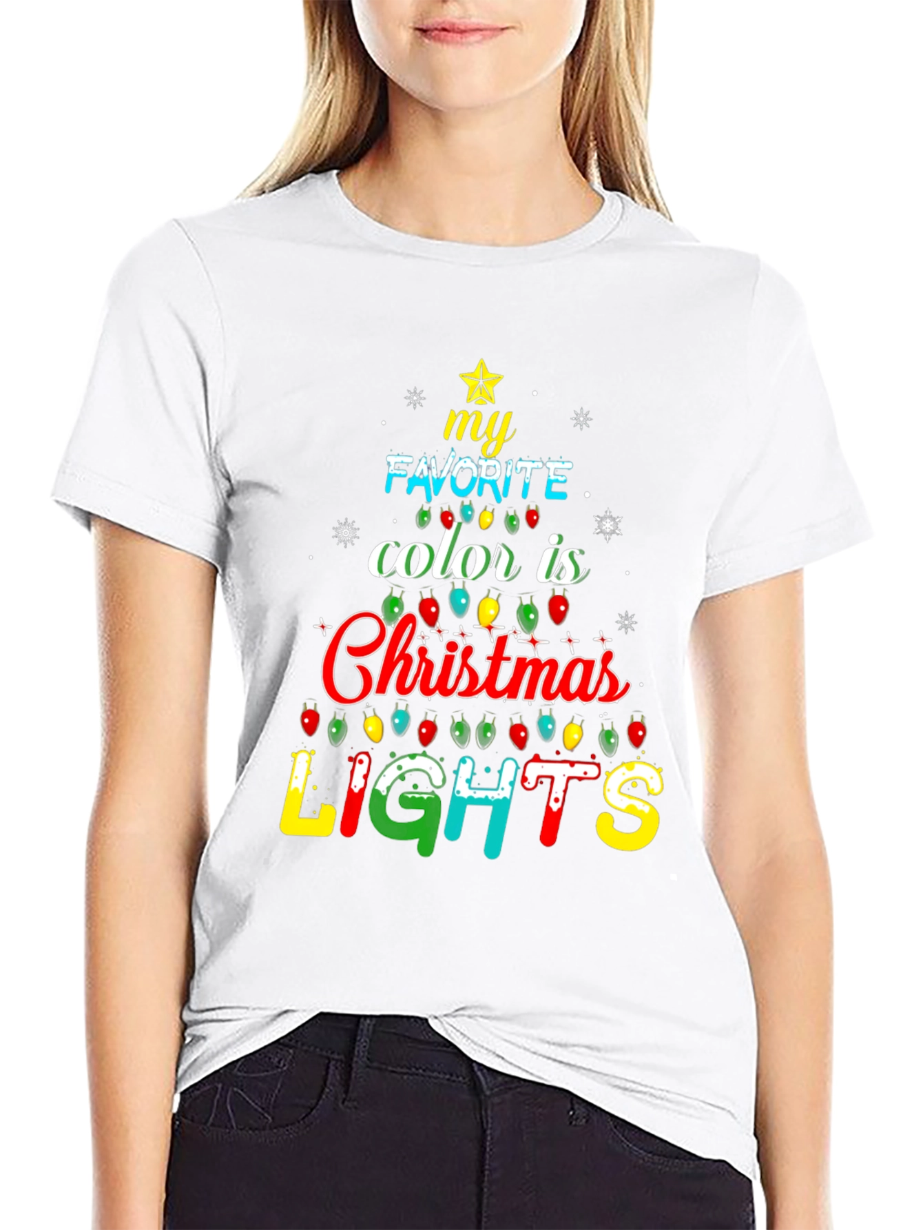 Christmas Lights T-Shirt - Holiday Festive Tee