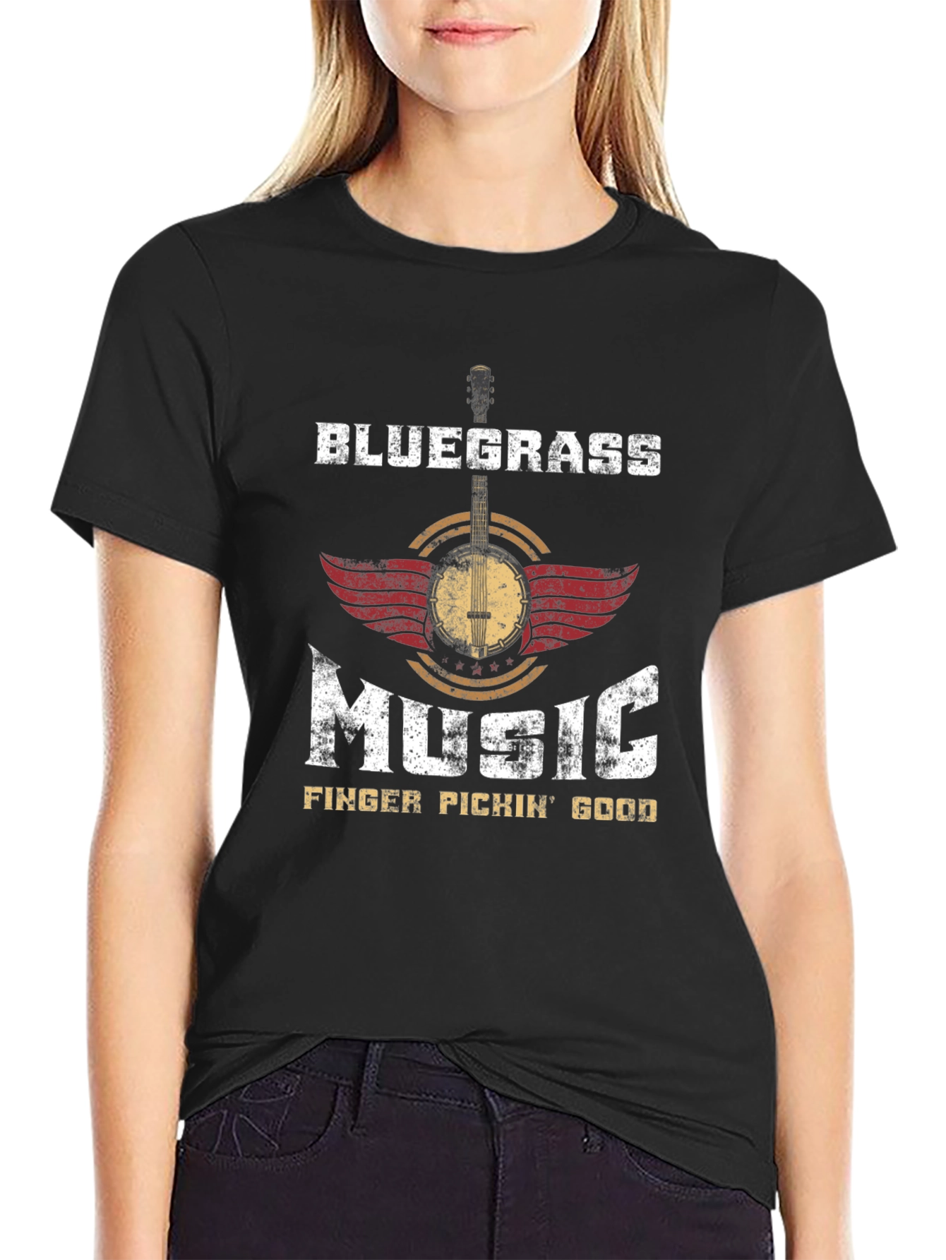 Bluegrass Music T-Shirt - Finger Pickin Good
