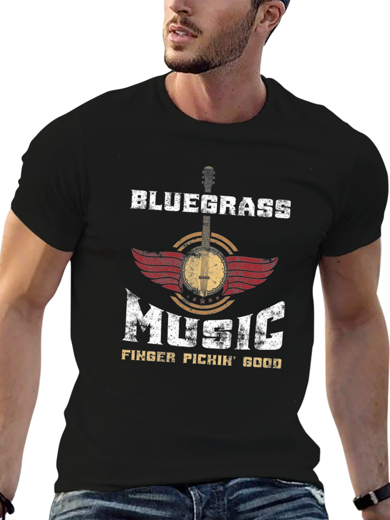 Bluegrass Music T-Shirt - Finger Pickin Good