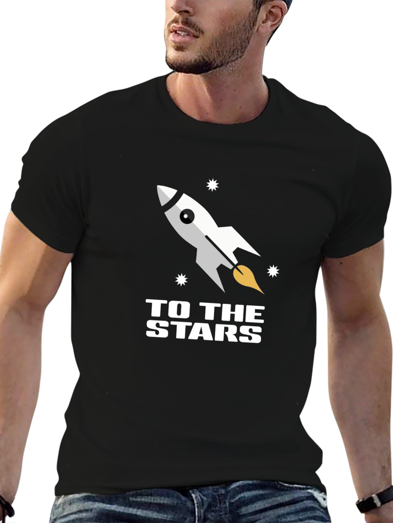 To The Stars Rocket Graphic T-Shirt