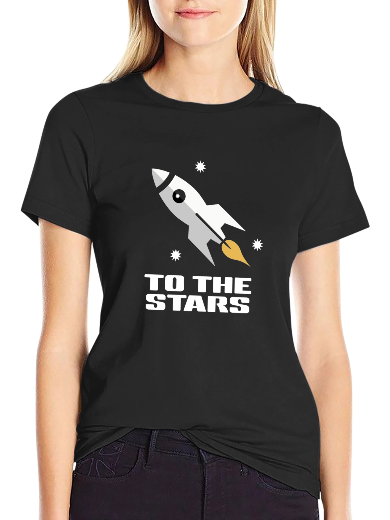 To The Stars Rocket Graphic T-Shirt