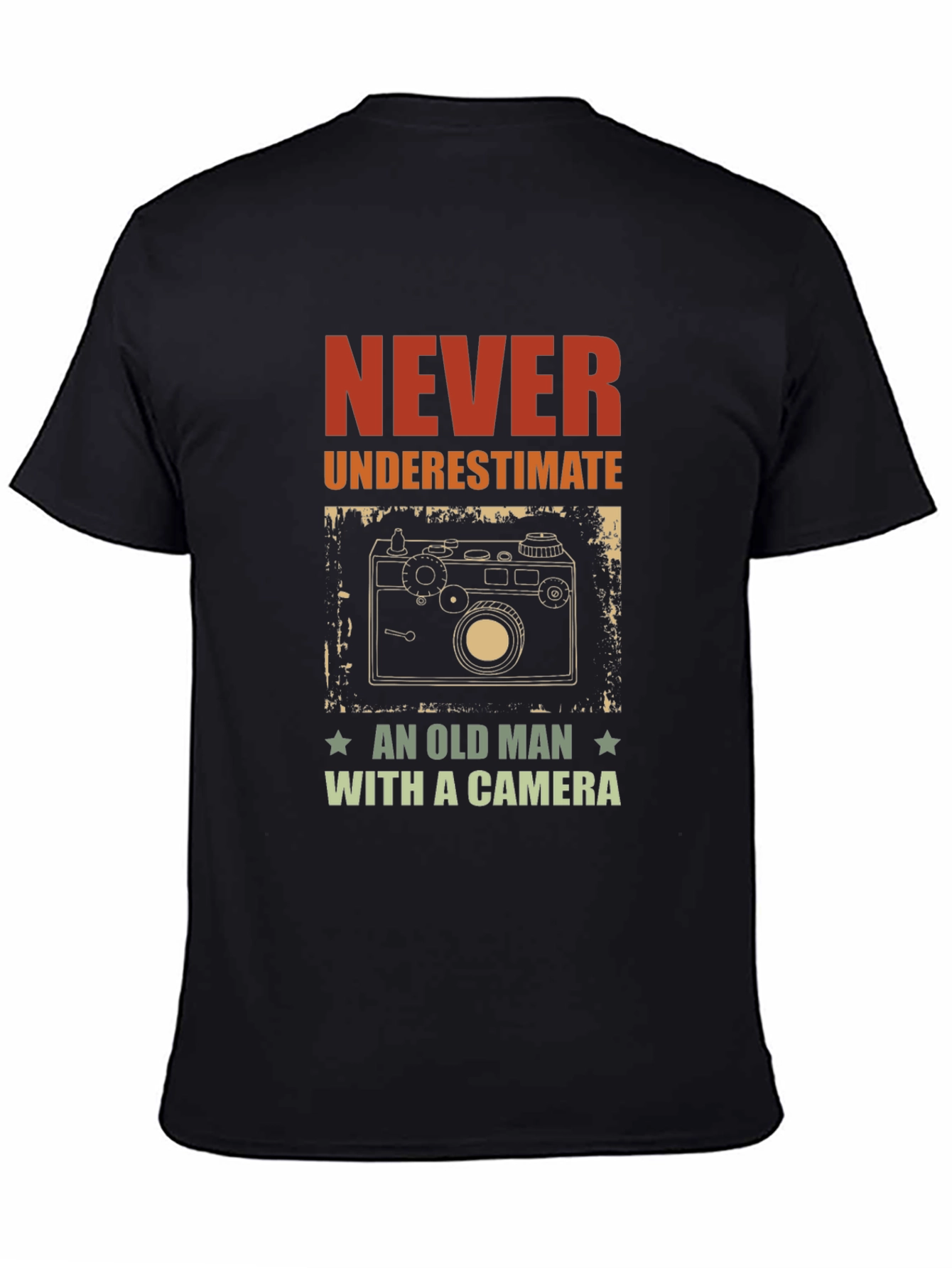 Never Underestimate an Old Man with a Camera T-Shirt