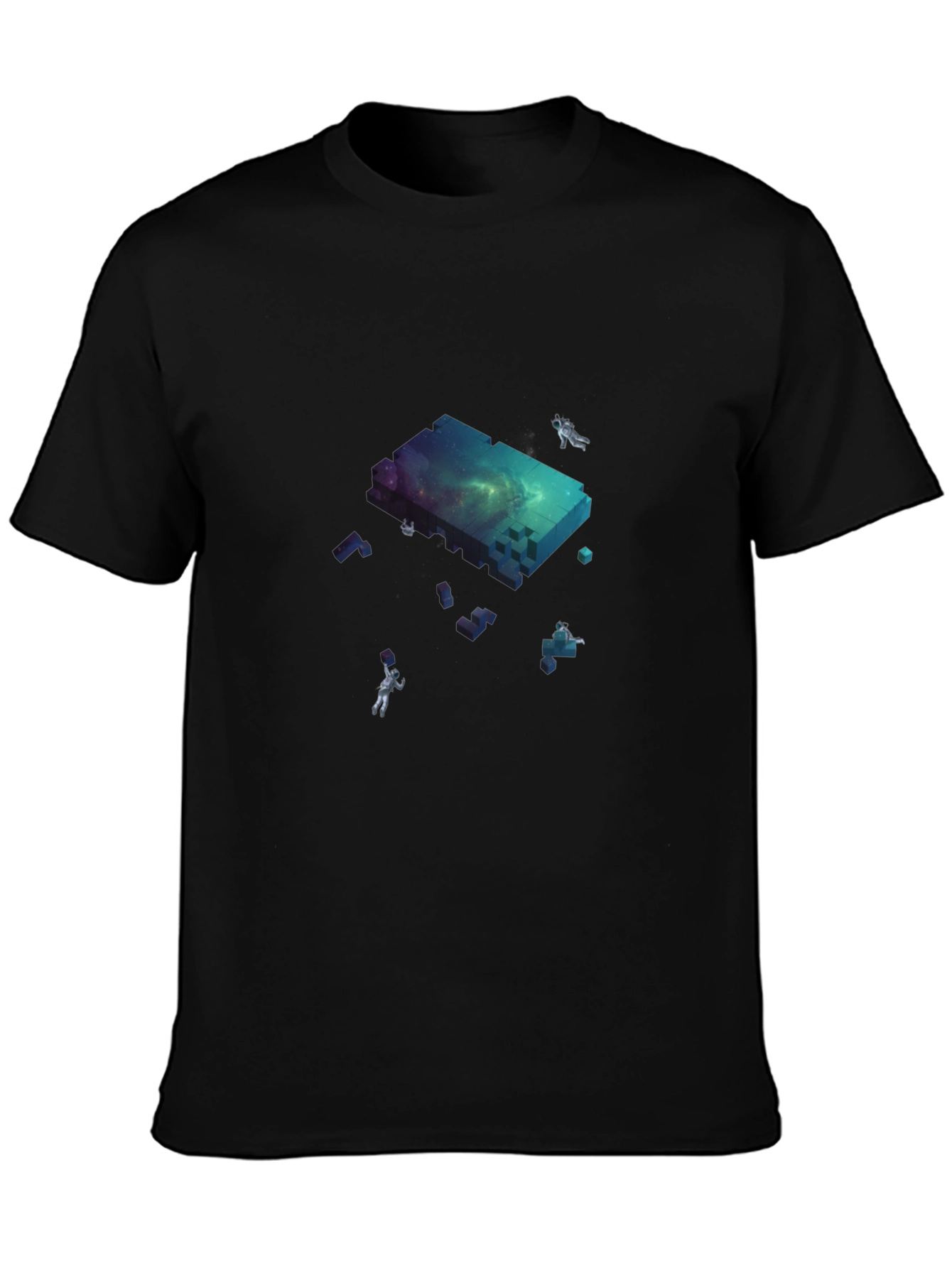 Astronaut Galaxy Block T-Shirt