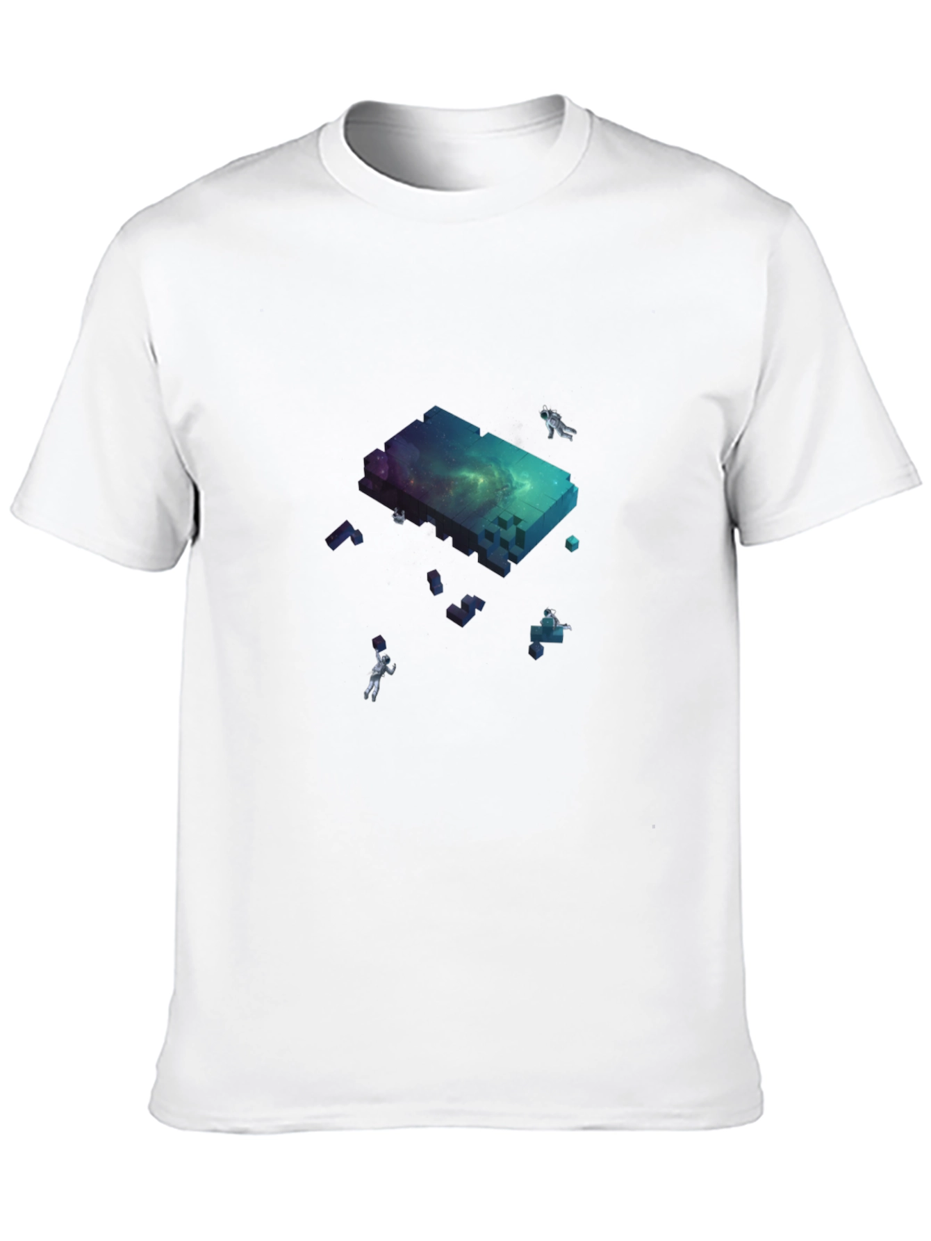 Astronaut Galaxy Block T-Shirt