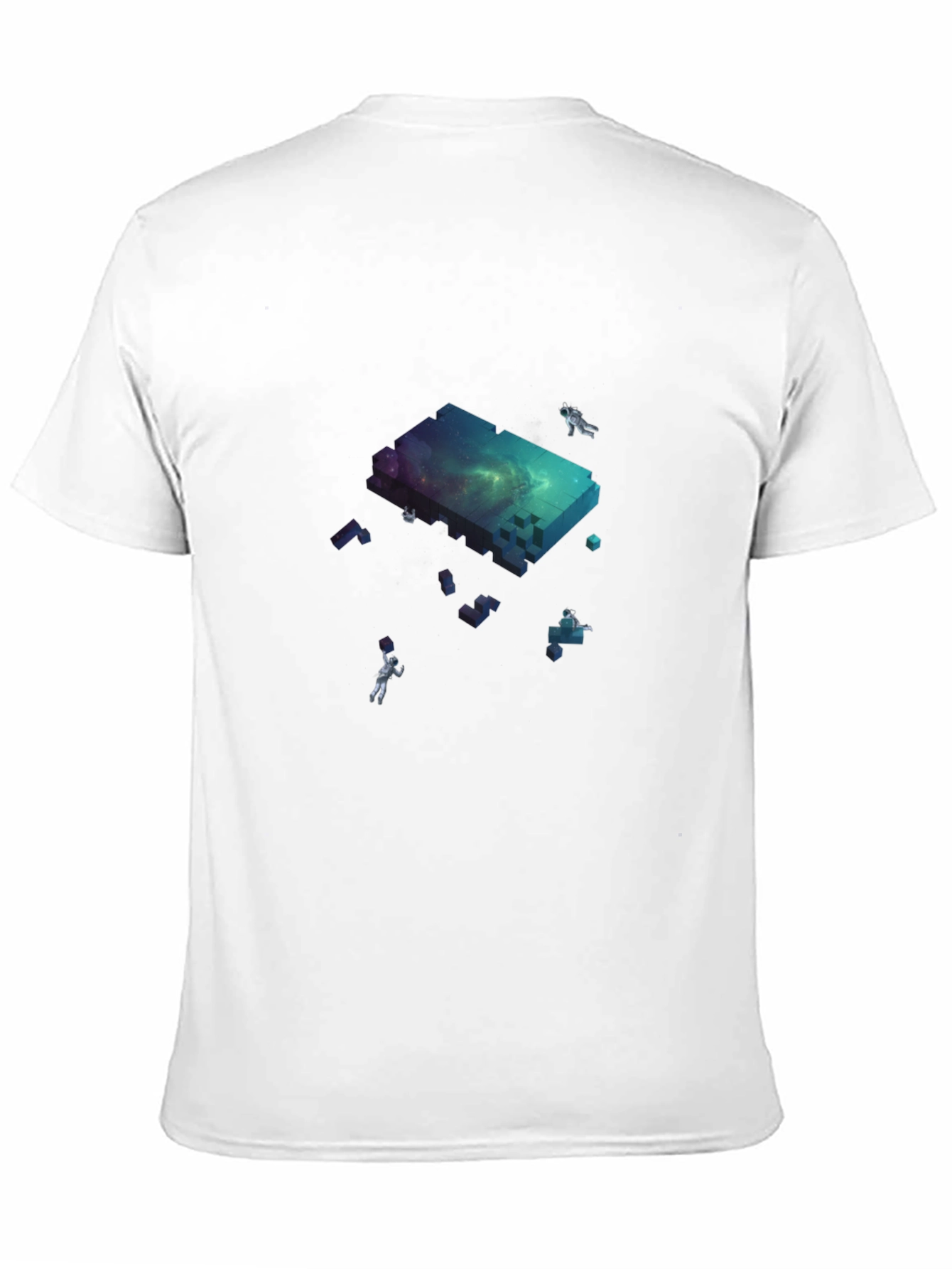 Astronaut Galaxy Block T-Shirt