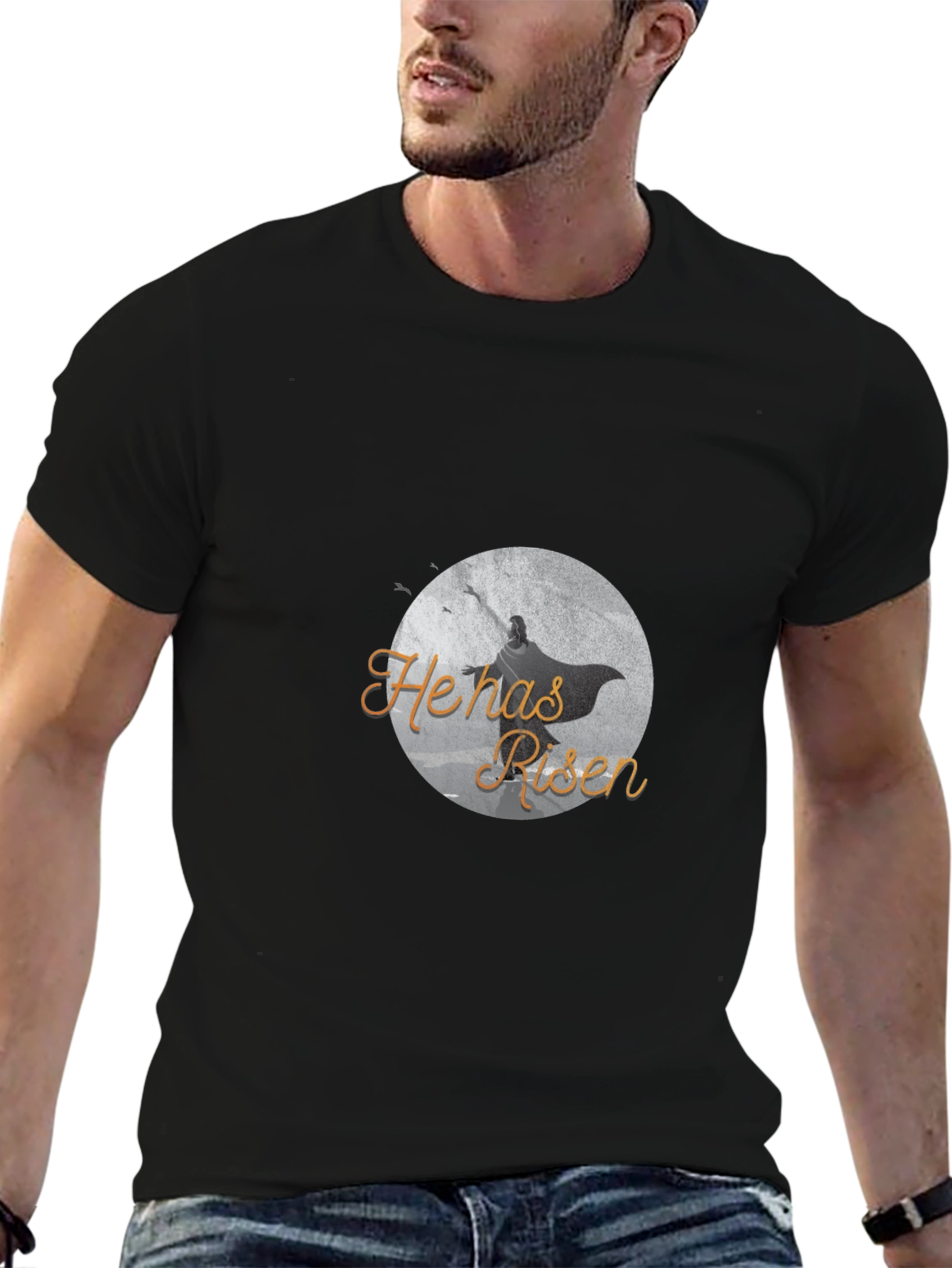 He Has Risen Graphic T-Shirt - Black