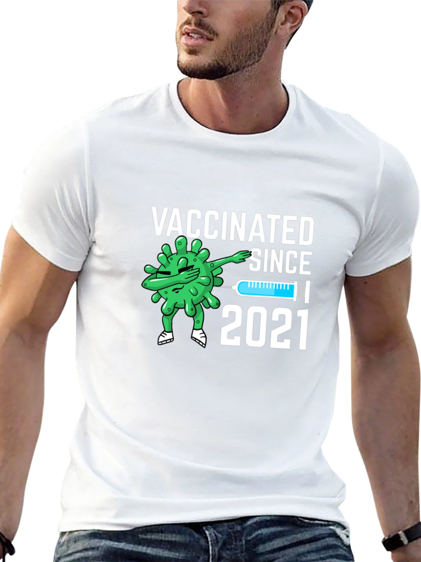 Vaccinated Since 2021 Novelty Graphic Tee