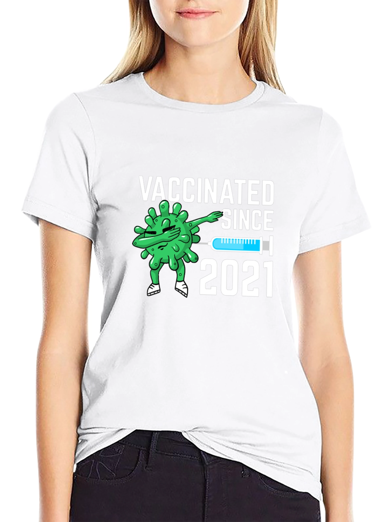 Vaccinated Since 2021 Novelty Graphic Tee
