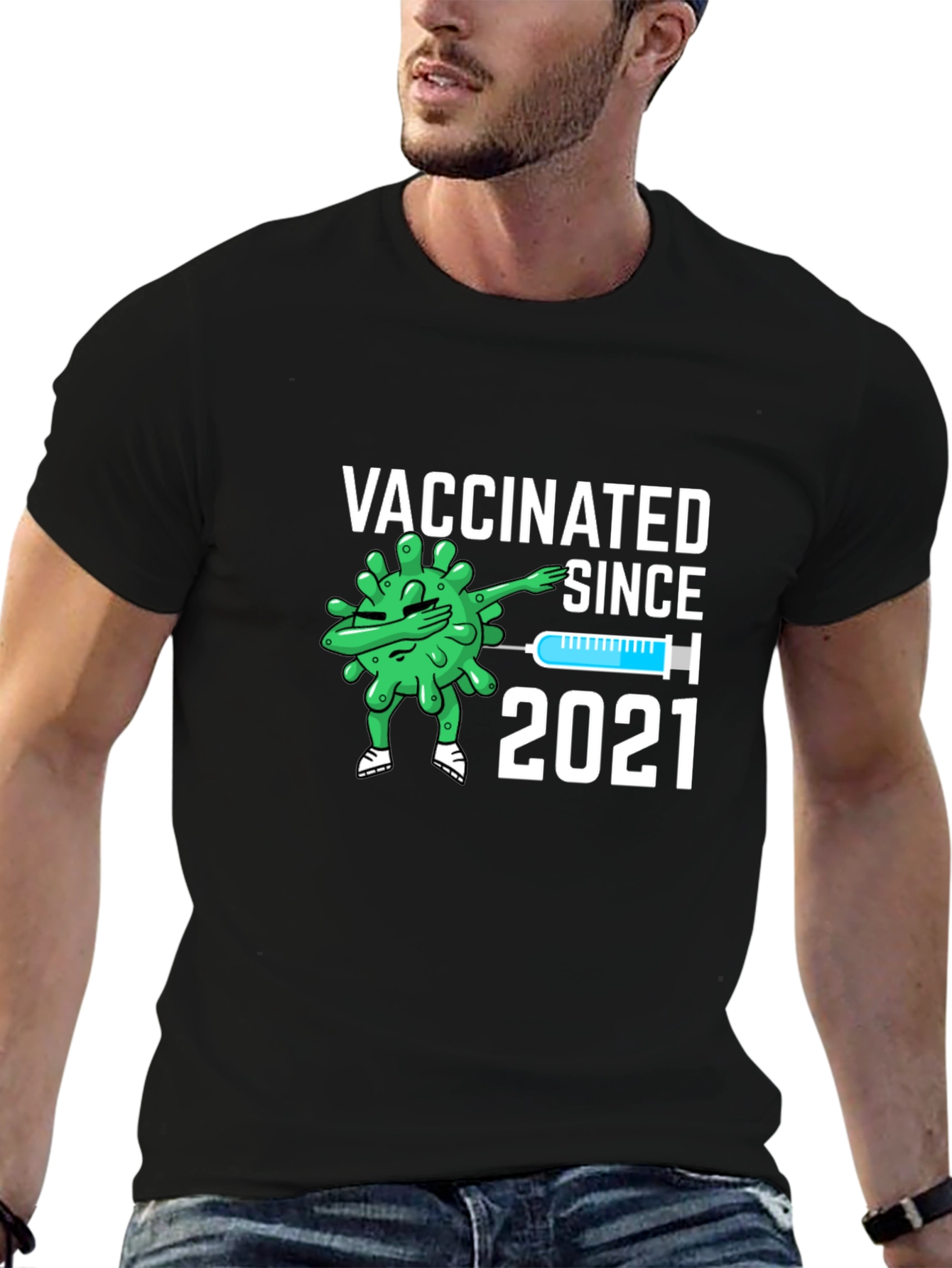 Vaccinated Since 2021 Novelty Graphic Tee