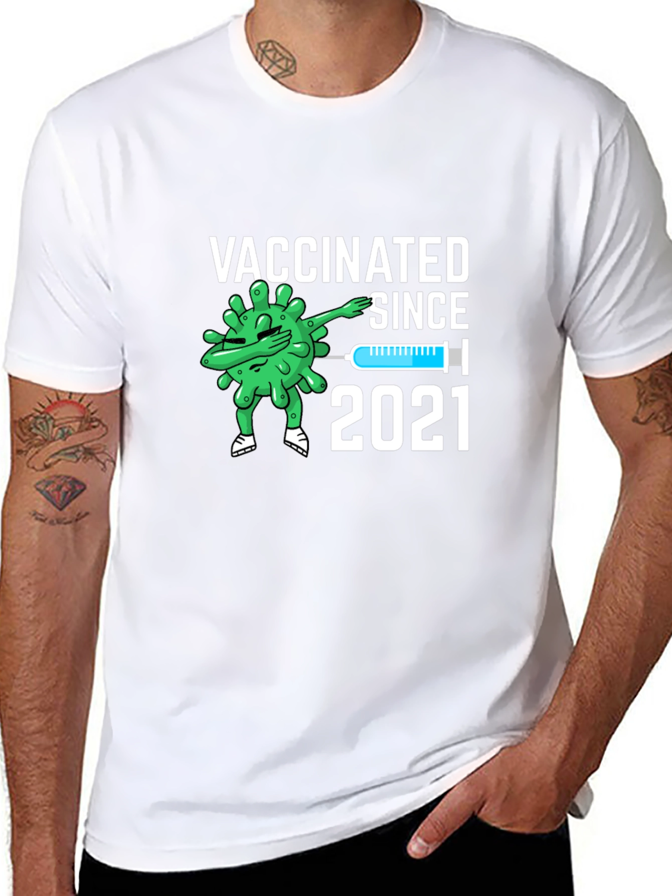 Vaccinated Since 2021 Novelty Graphic Tee