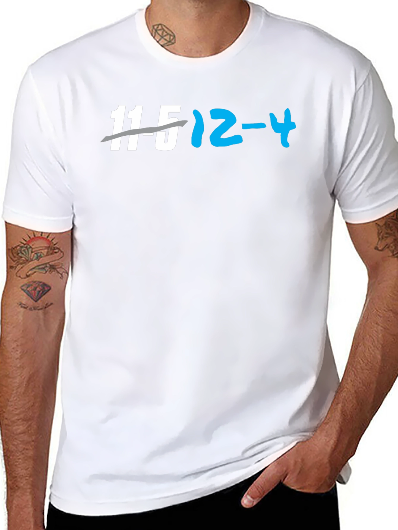 Funny 11.5 12-4 T-Shirt - Joke Math Tee