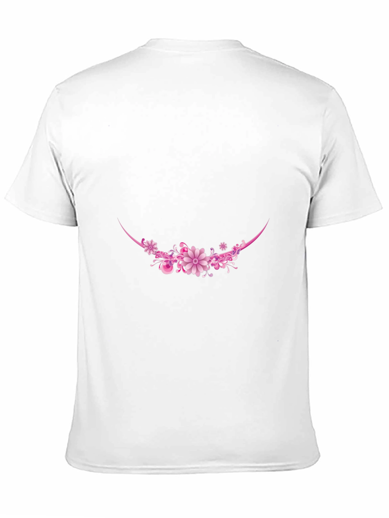 Floral Crescent Graphic Tee - Black Cotton Blend