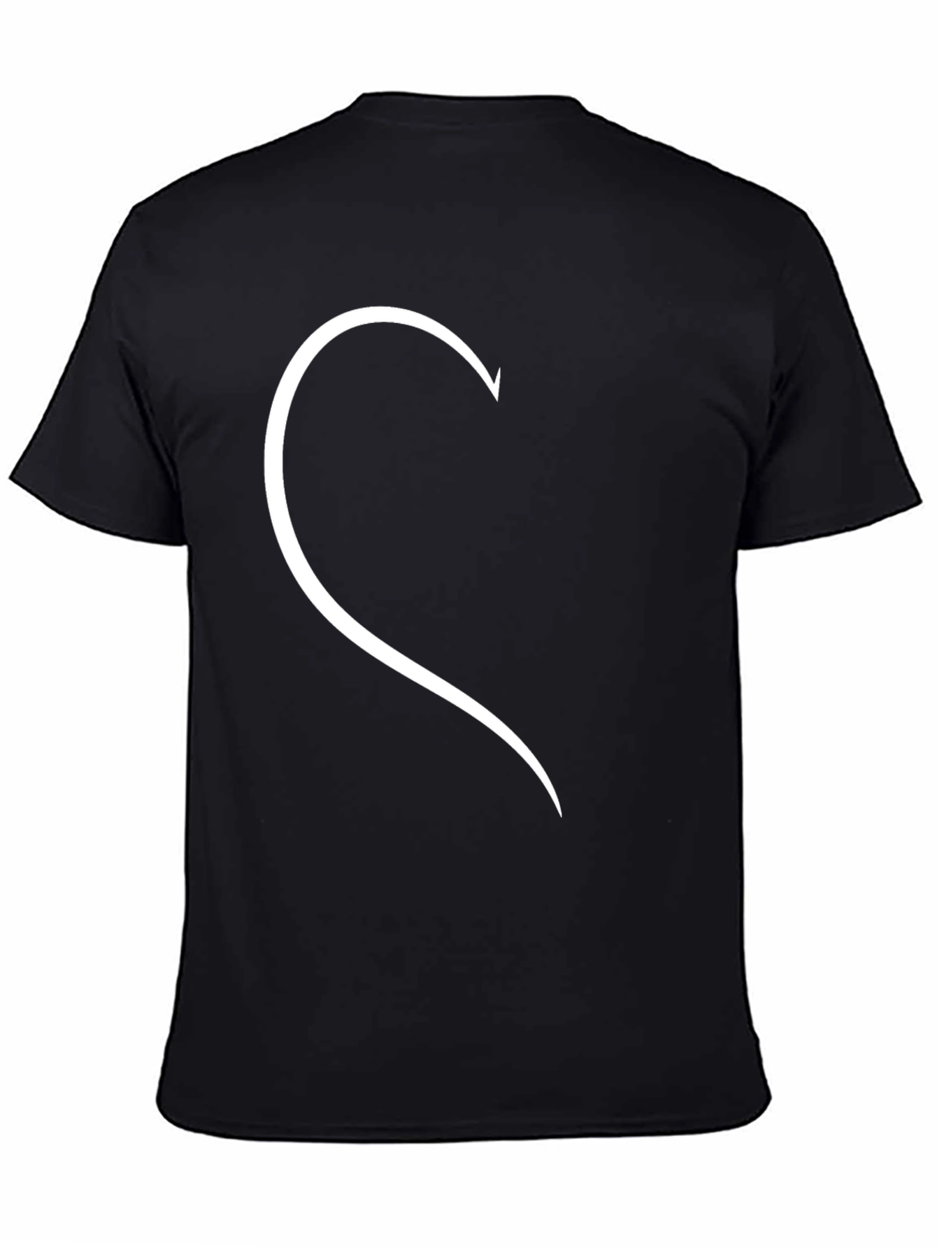 Matching Half Heart Couple T-Shirt - Black