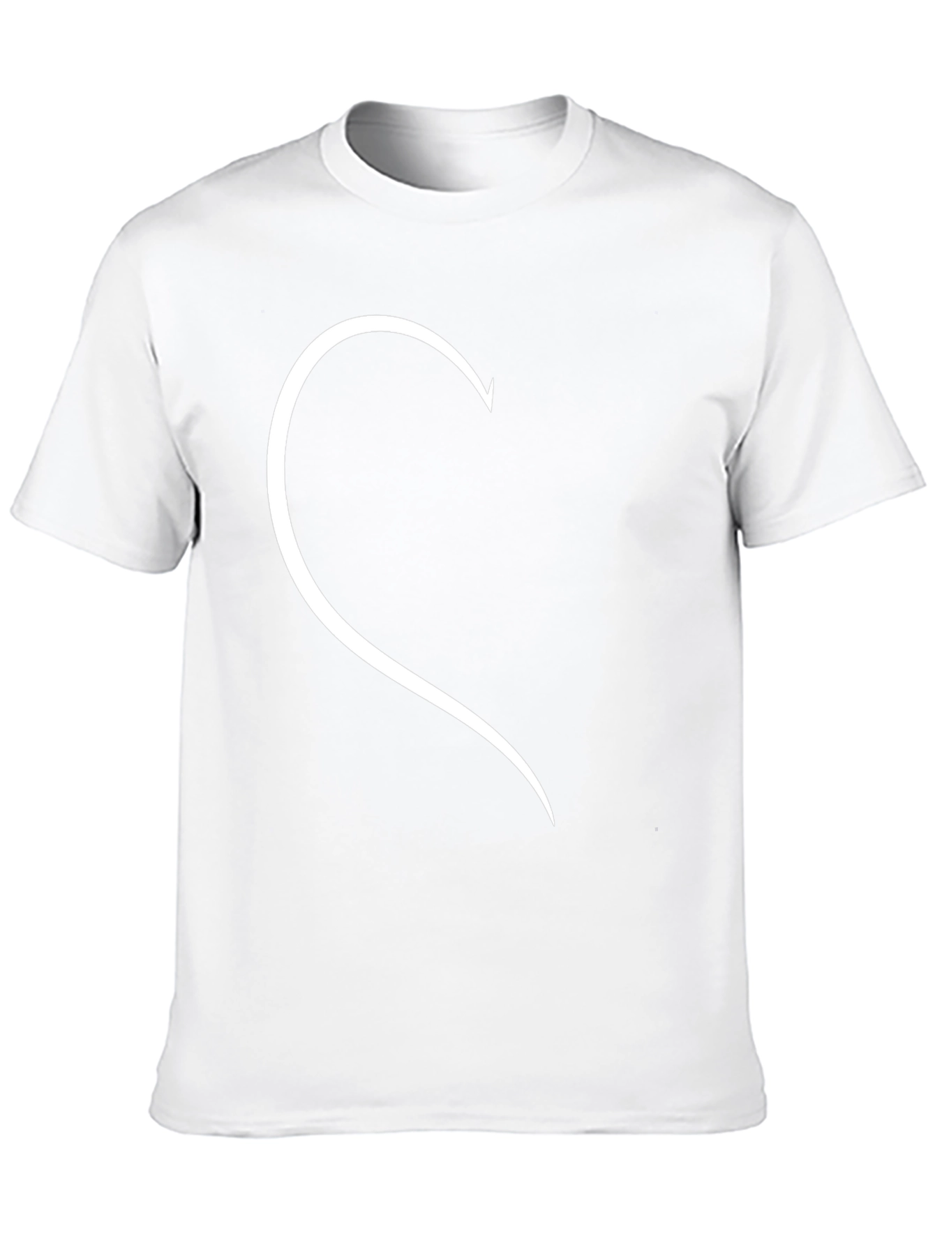 Matching Half Heart Couple T-Shirt - Black
