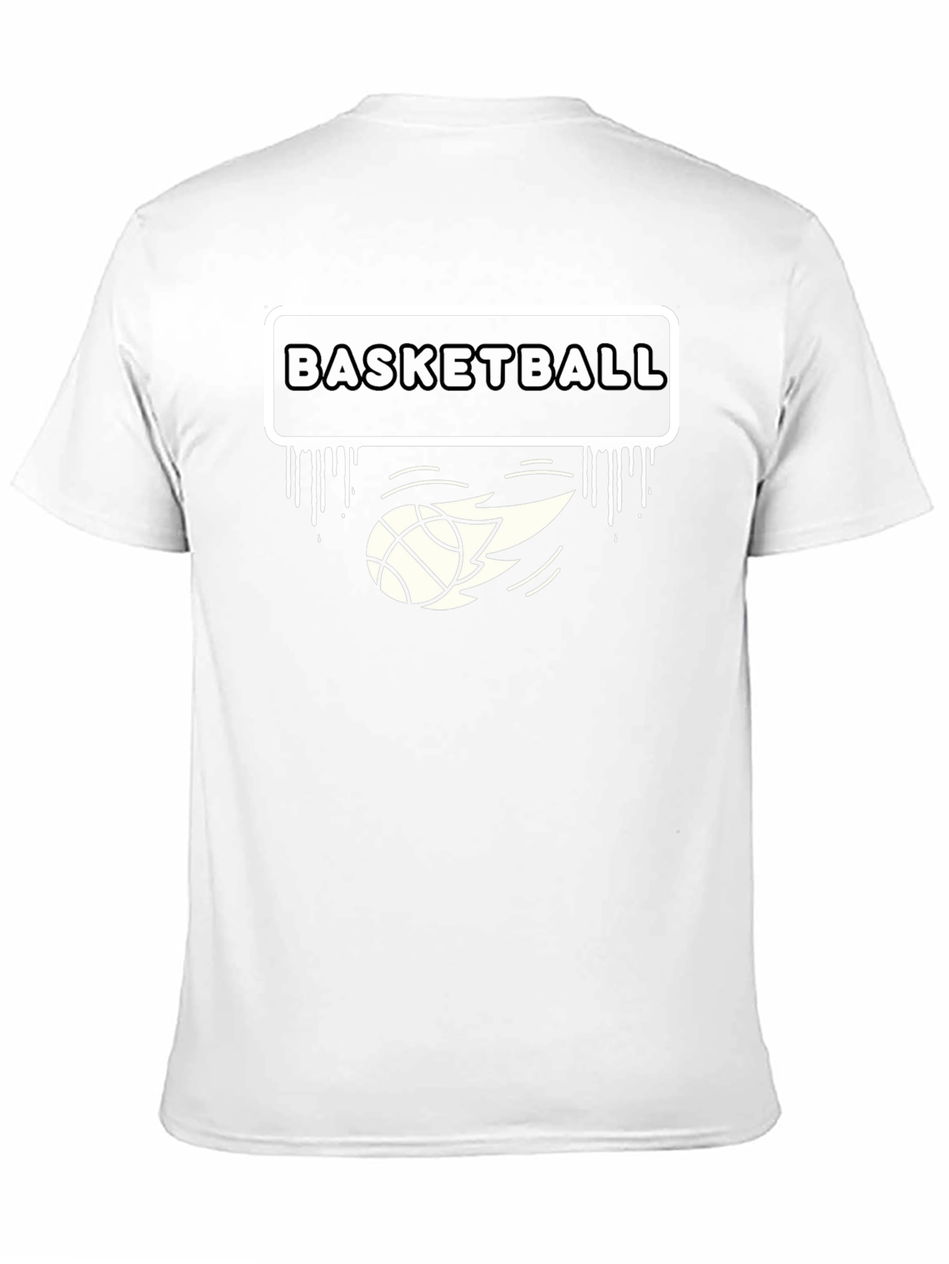 Basketball Graphic Print Black T-Shirt