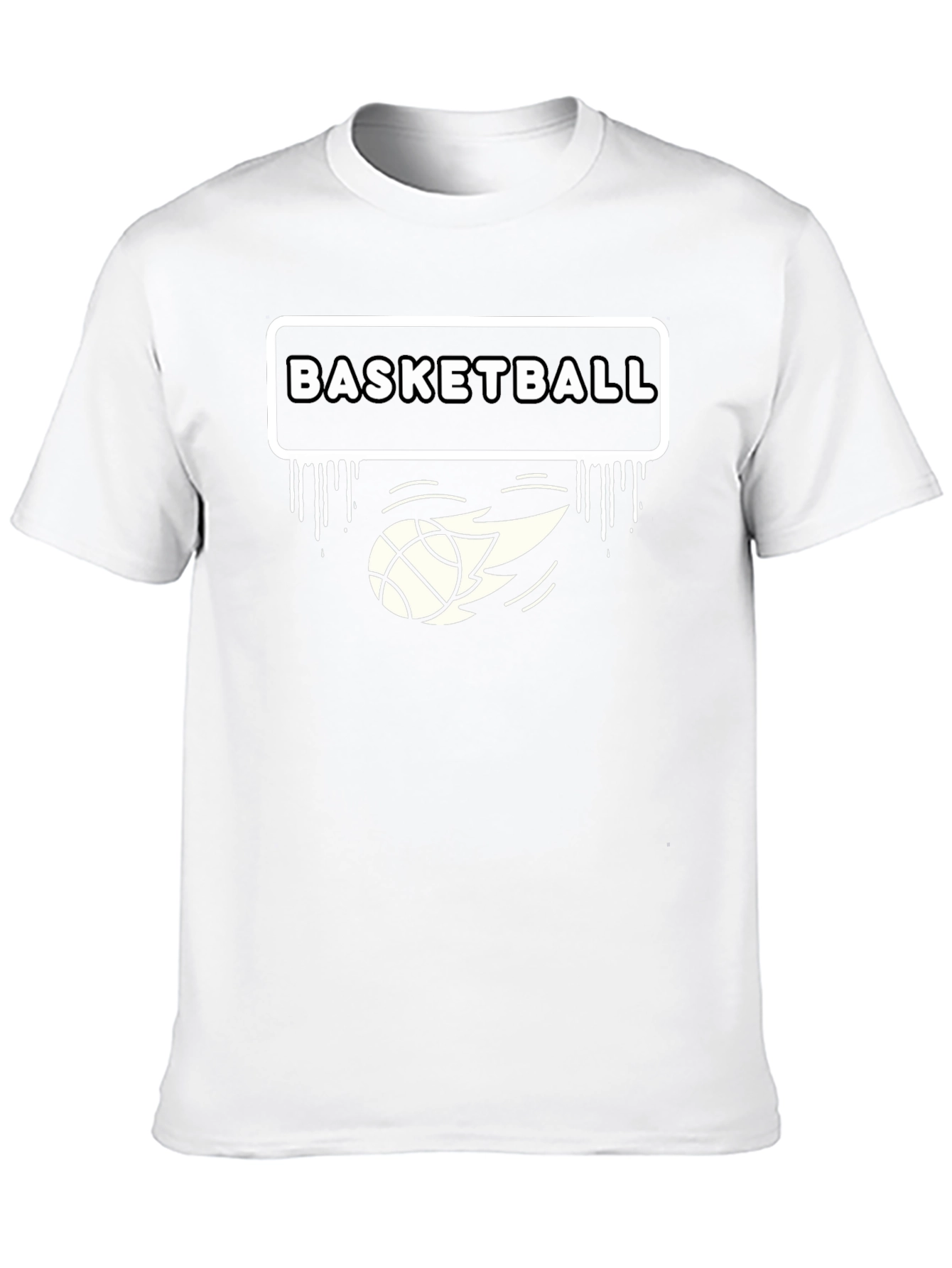 Basketball Graphic Print Black T-Shirt
