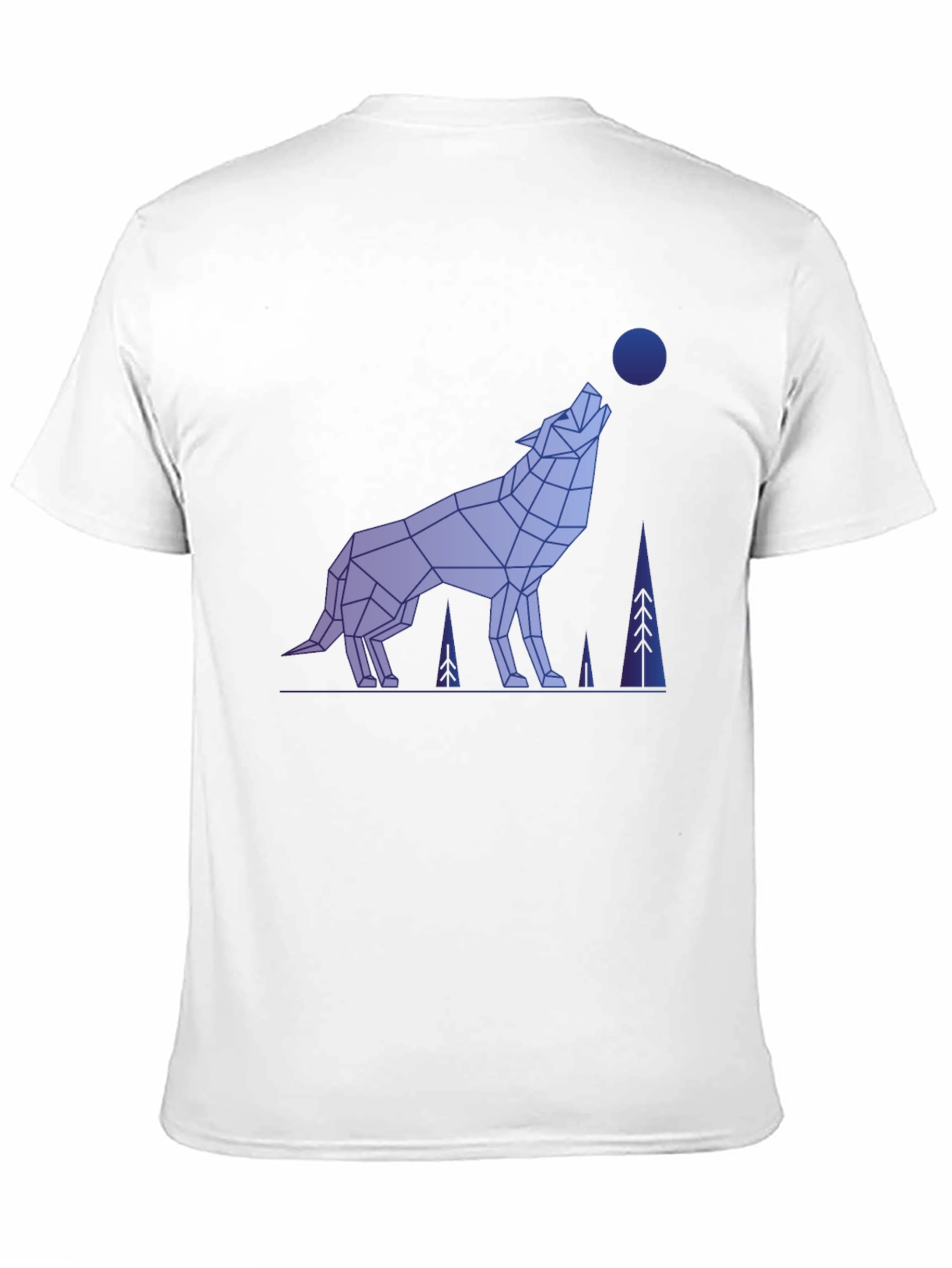 Geometric Wolf Graphic Tee - Mens Black T-Shirt