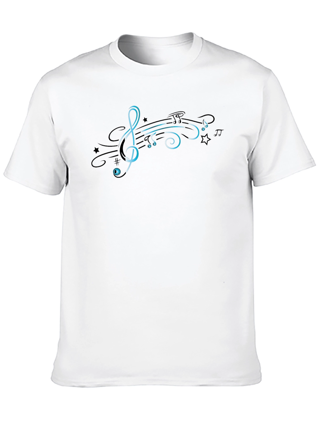 Music Note Graphic Tee - Black