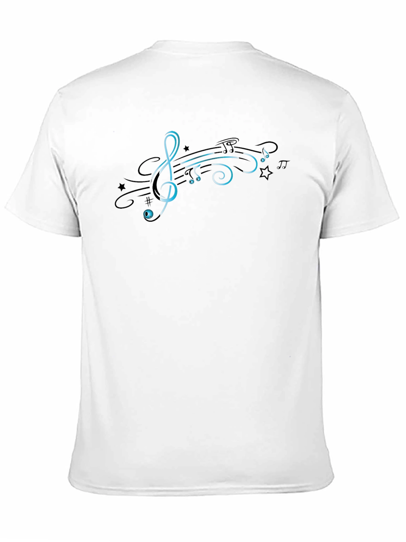 Music Note Graphic Tee - Black
