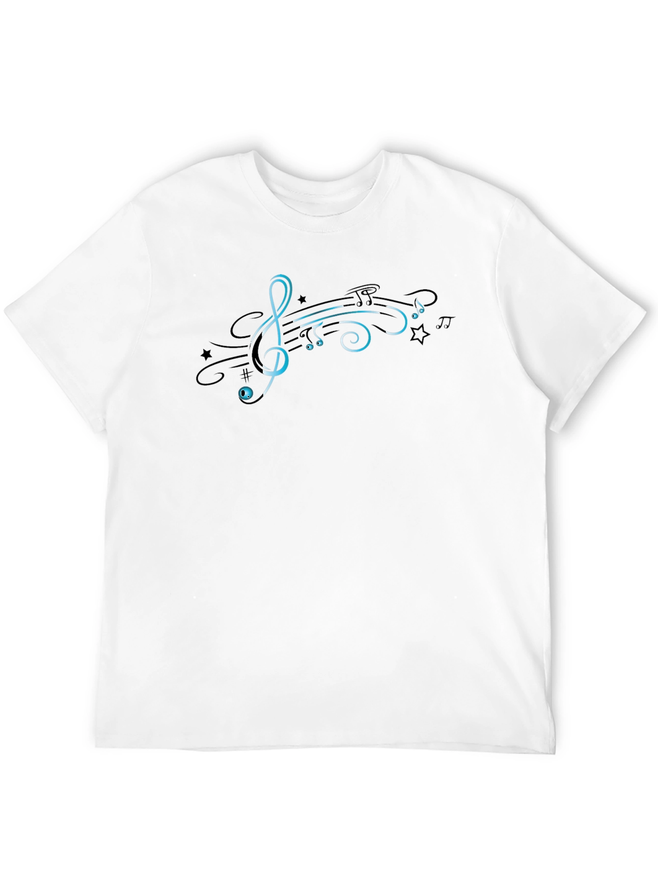 Music Note Graphic Tee - Black