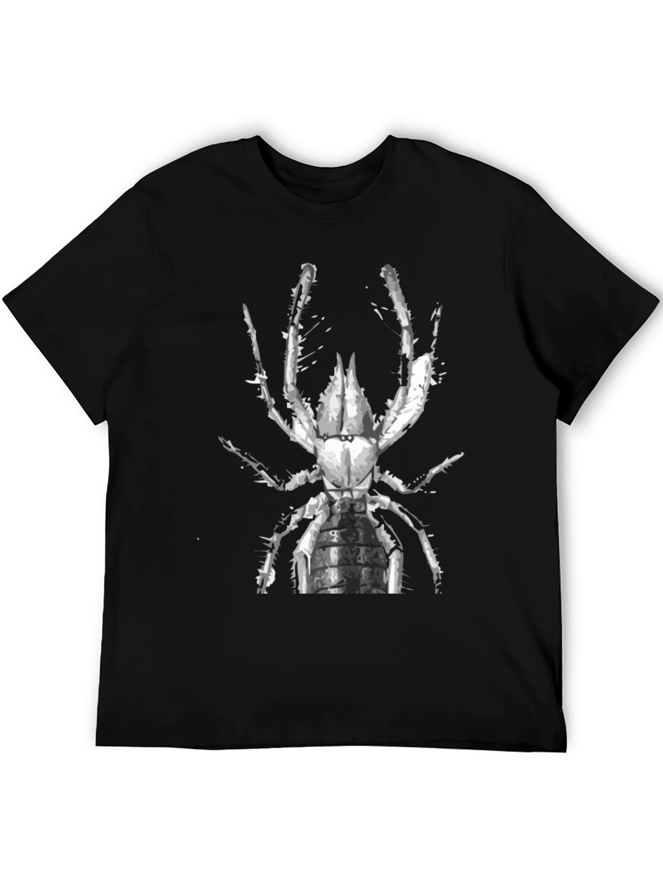 Black T-Shirt with Abstract Spider Graphic