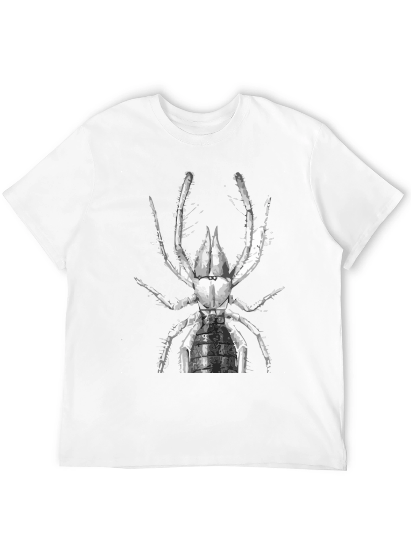 Black T-Shirt with Abstract Spider Graphic