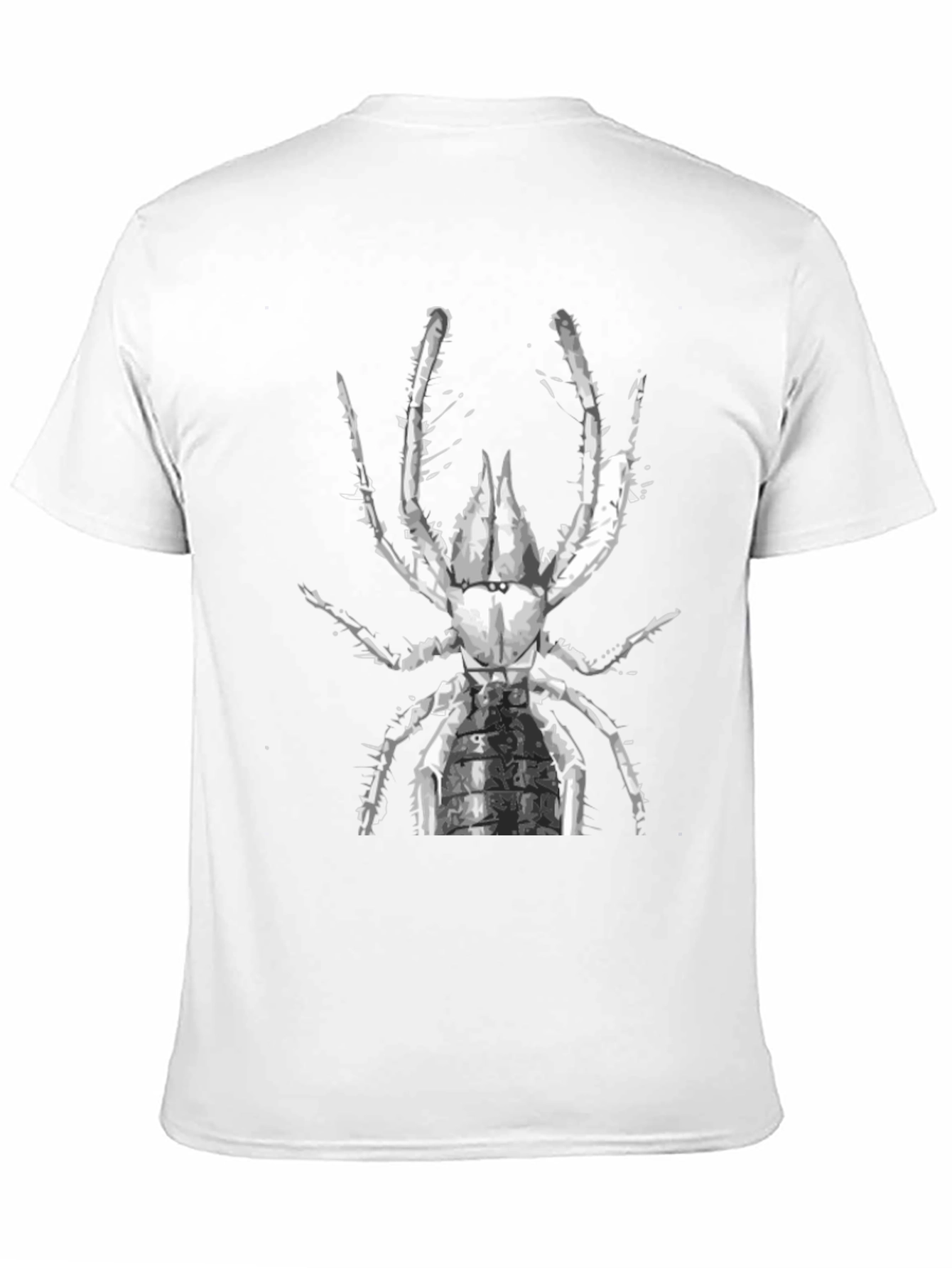 Black T-Shirt with Abstract Spider Graphic