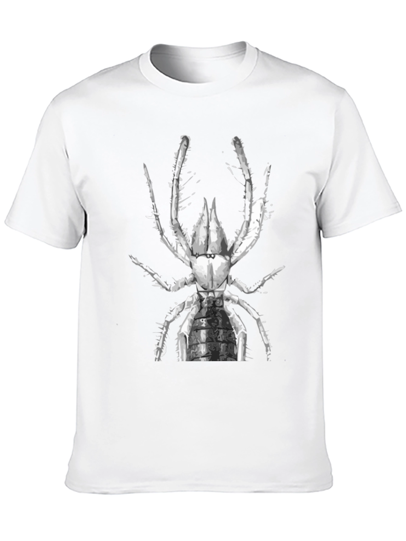 Black T-Shirt with Abstract Spider Graphic