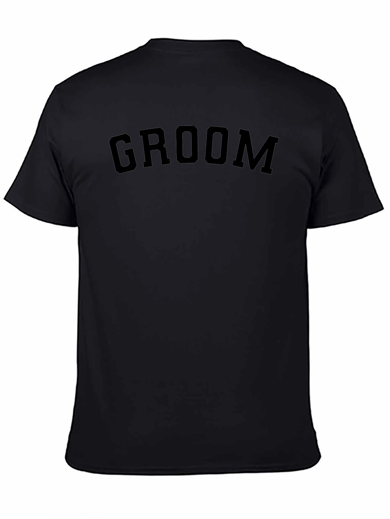 Groom Crew Neck T-Shirt - Black