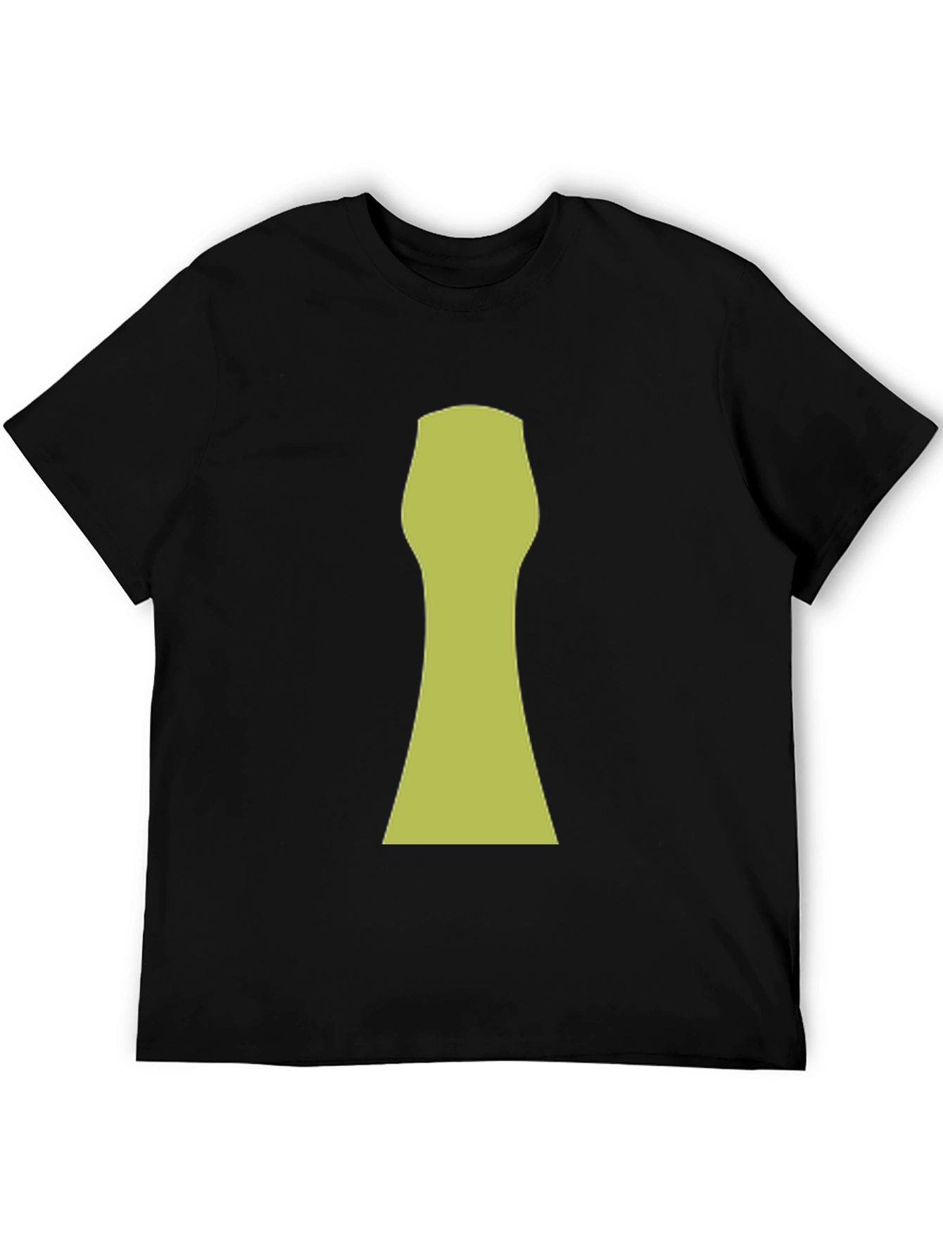 Abstract Keyhole Graphic T-Shirt - Black