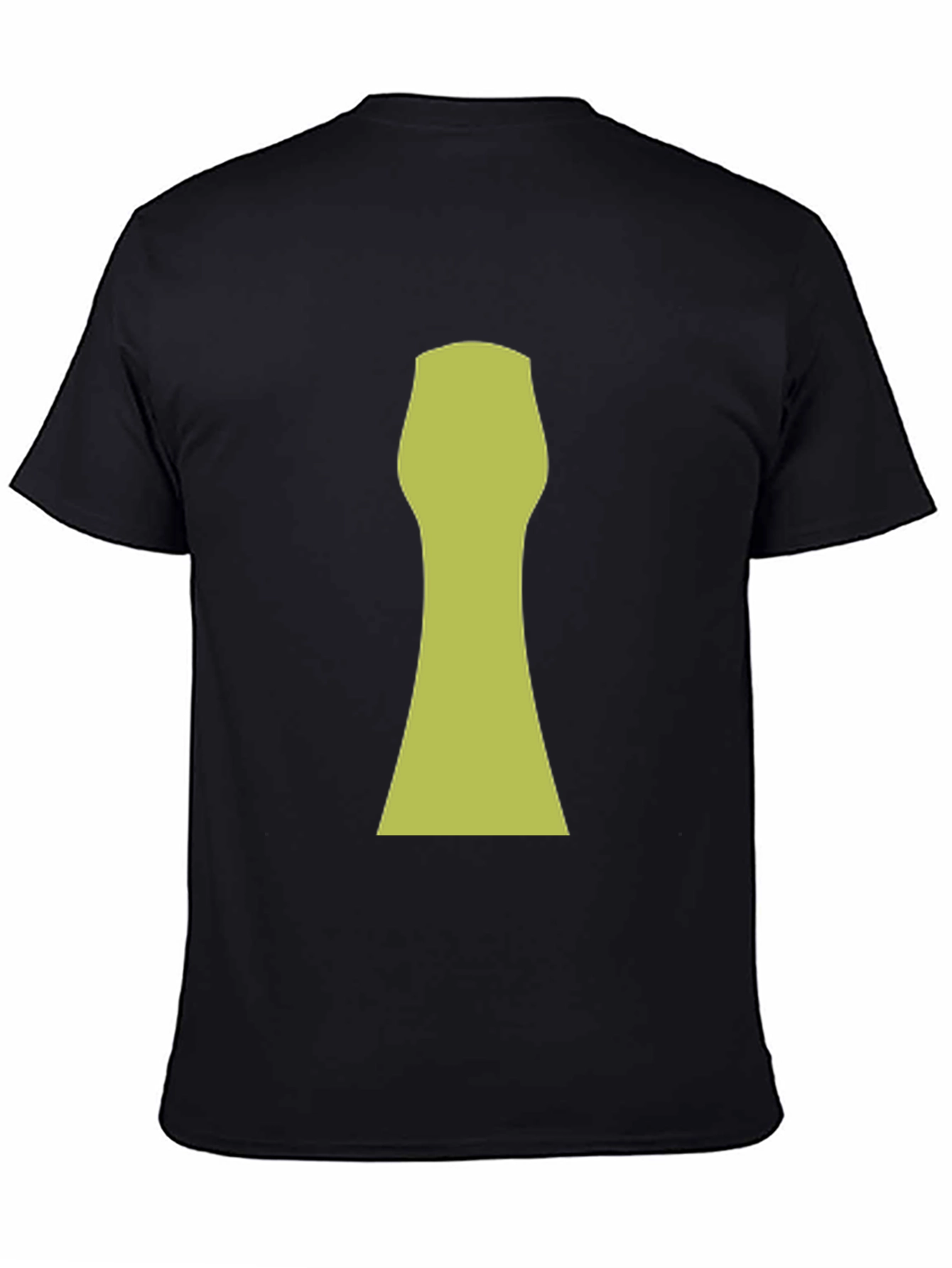 Abstract Keyhole Graphic T-Shirt - Black