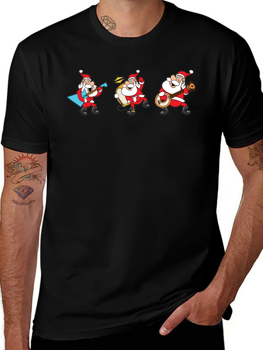 Musical Santa Band T-Shirt - Black