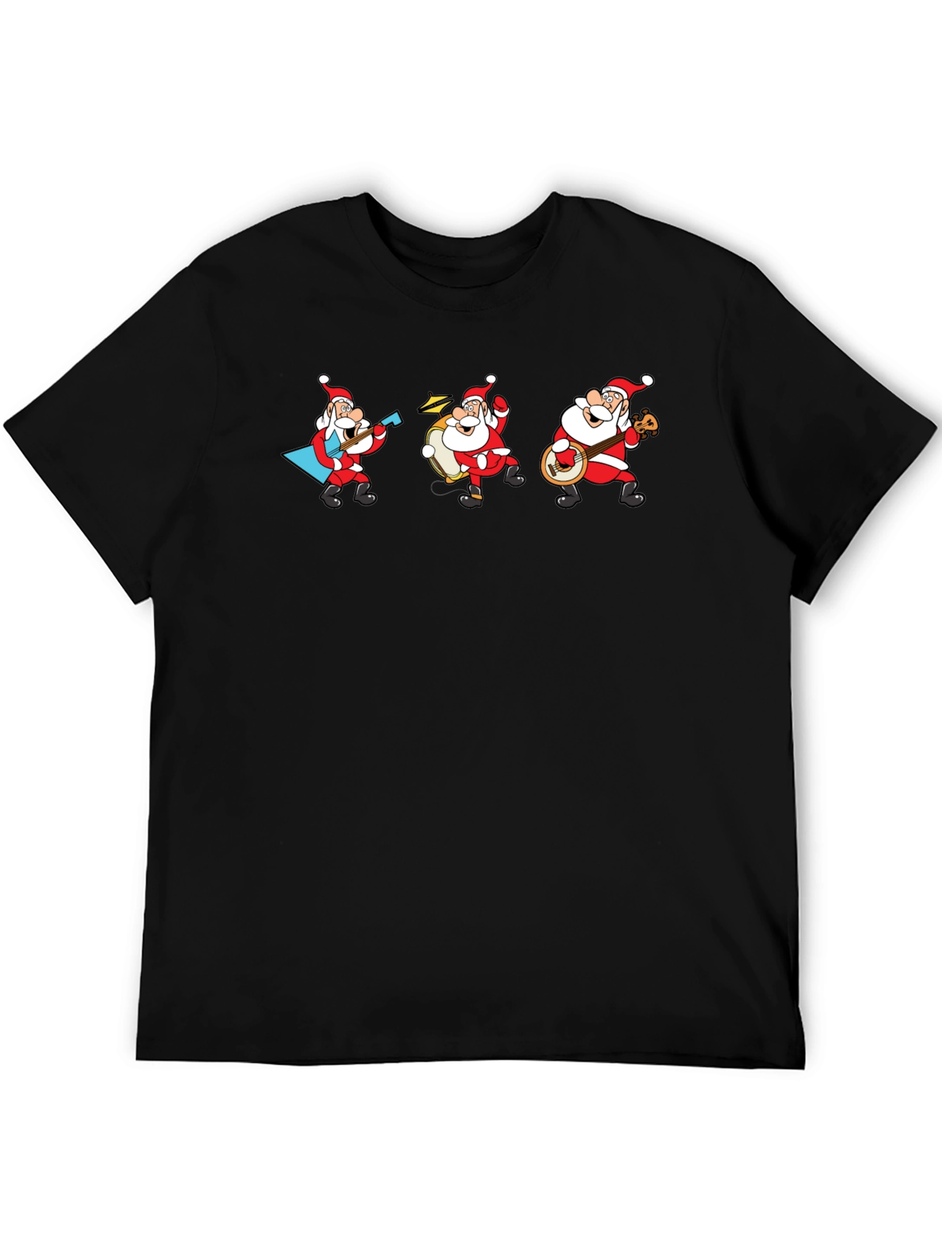 Musical Santa Band T-Shirt - Black