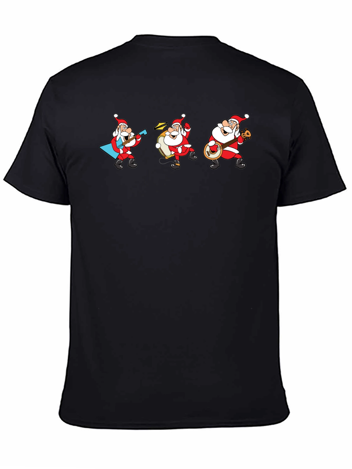 Musical Santa Band T-Shirt - Black
