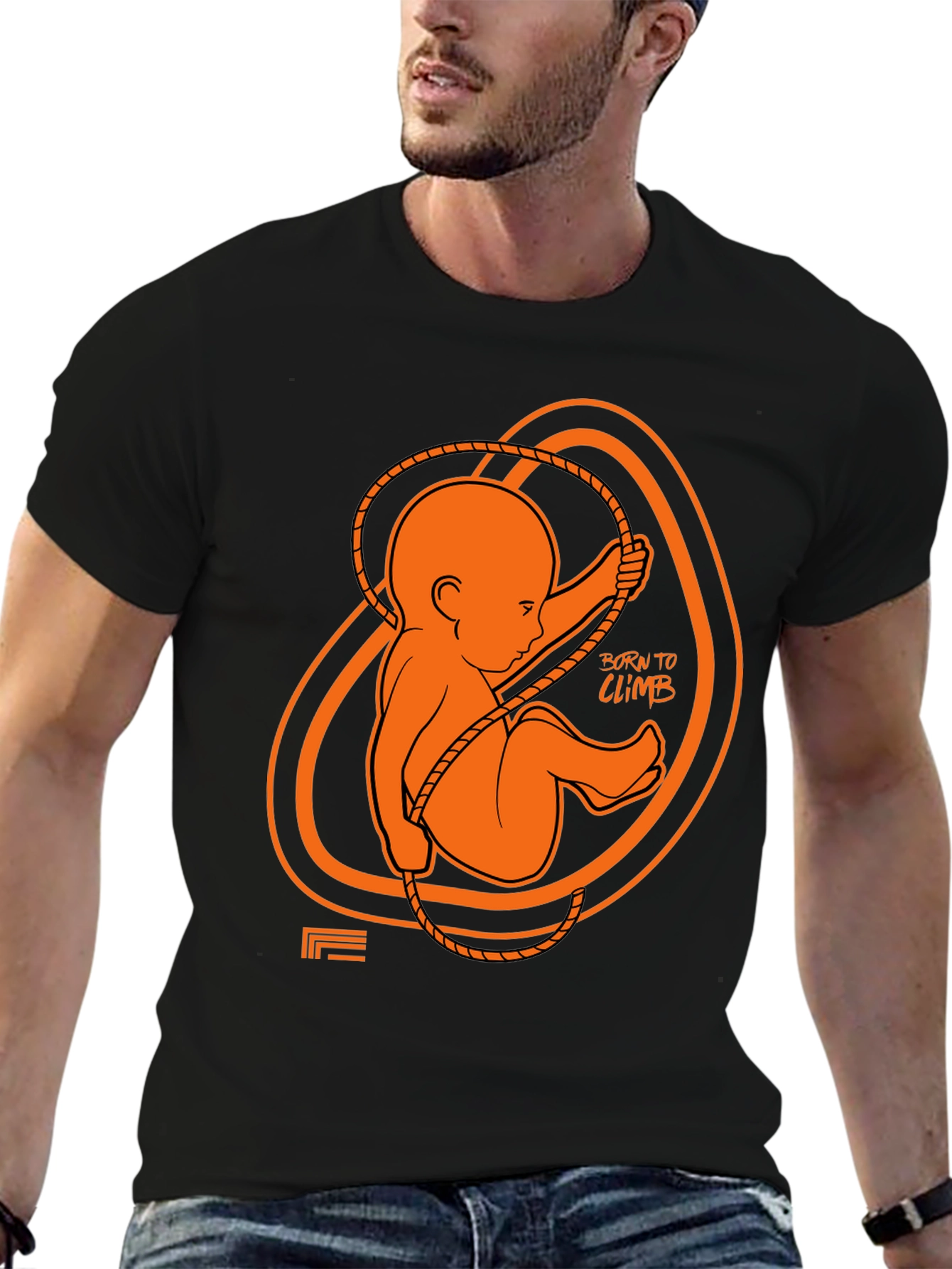 Born to Climb Black Graphic Tee